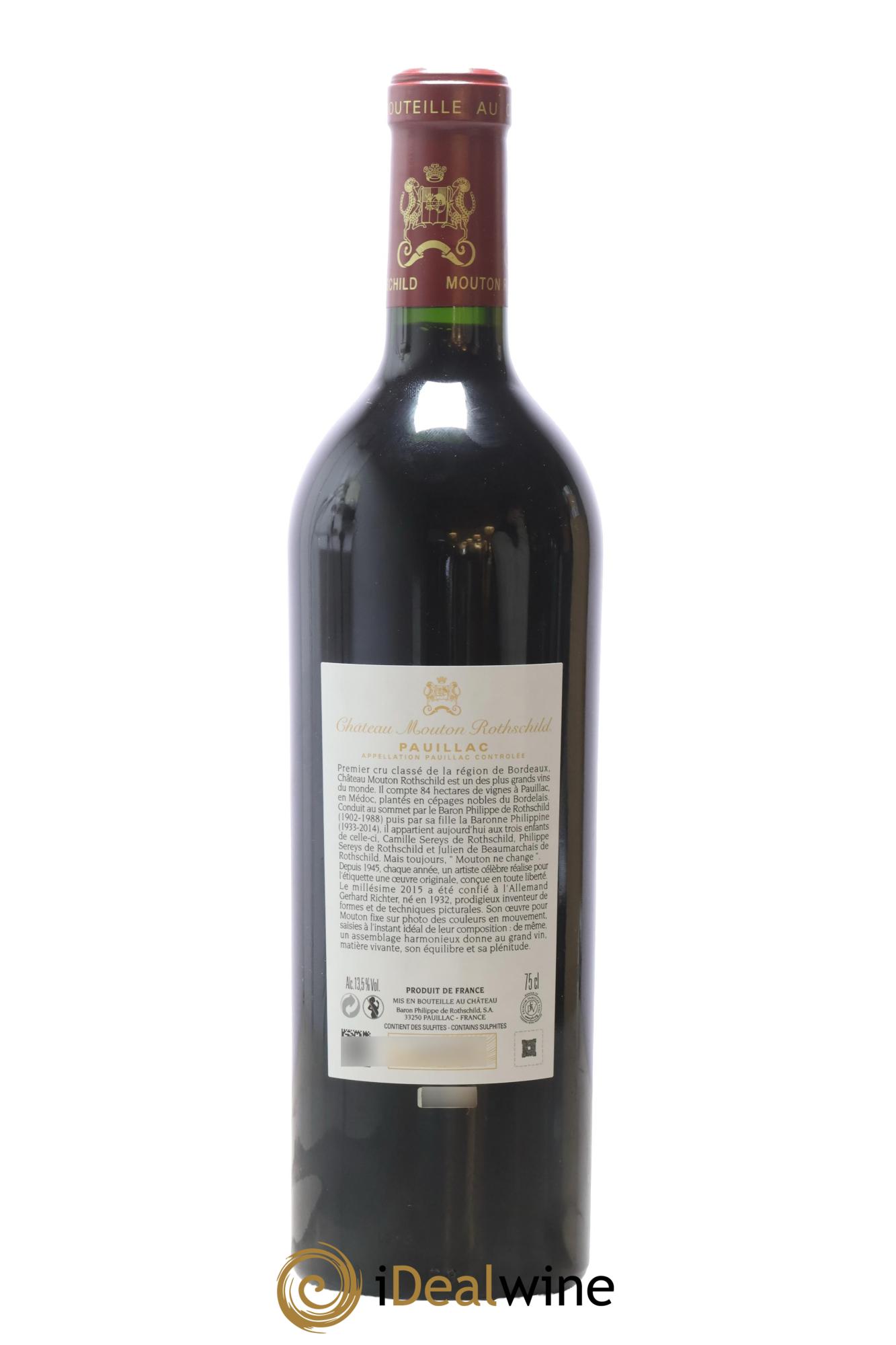 Château Mouton Rothschild 1er Grand Cru Classé 2015 - Lot of 1 bottle - 1