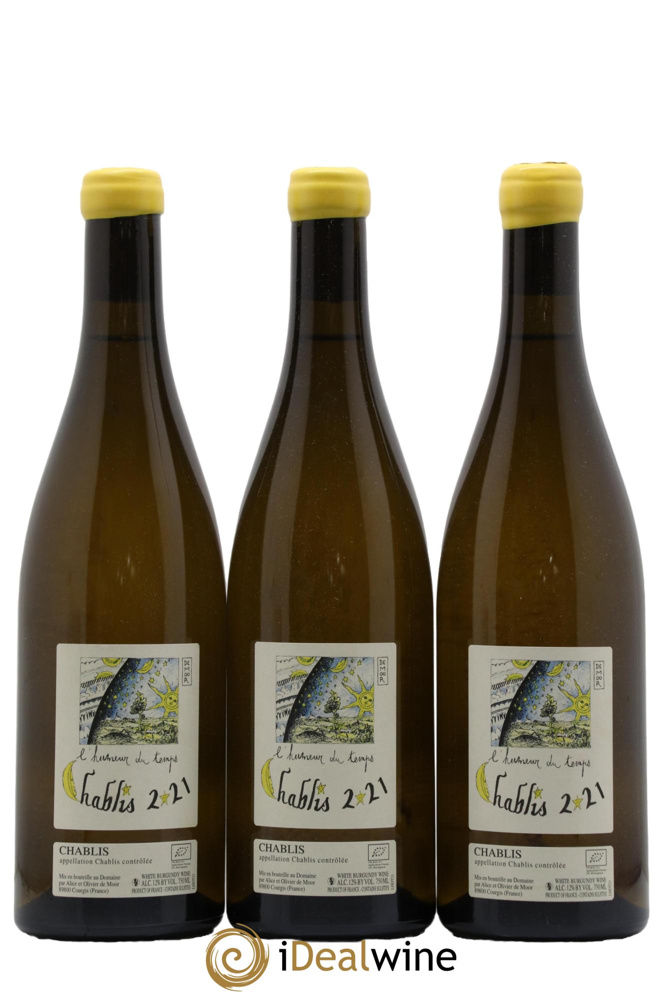 Chablis L'Humeur du Temps Alice et Olivier De Moor 2021 - Lot de 3 bouteilles - 0