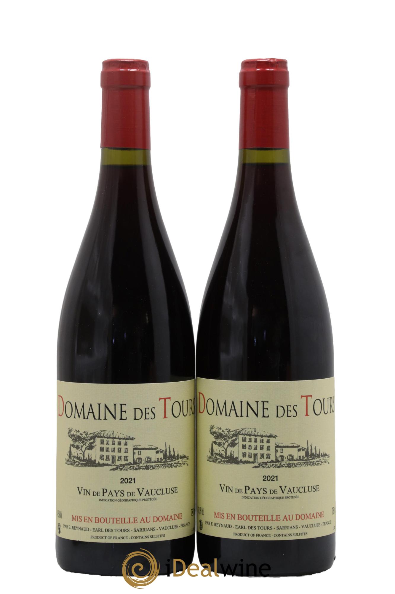 Vaucluse (Vin de Pays de Vaucluse) Domaine des Tours Emmanuel Reynaud 2021 - Lot de 2 bouteilles - 0