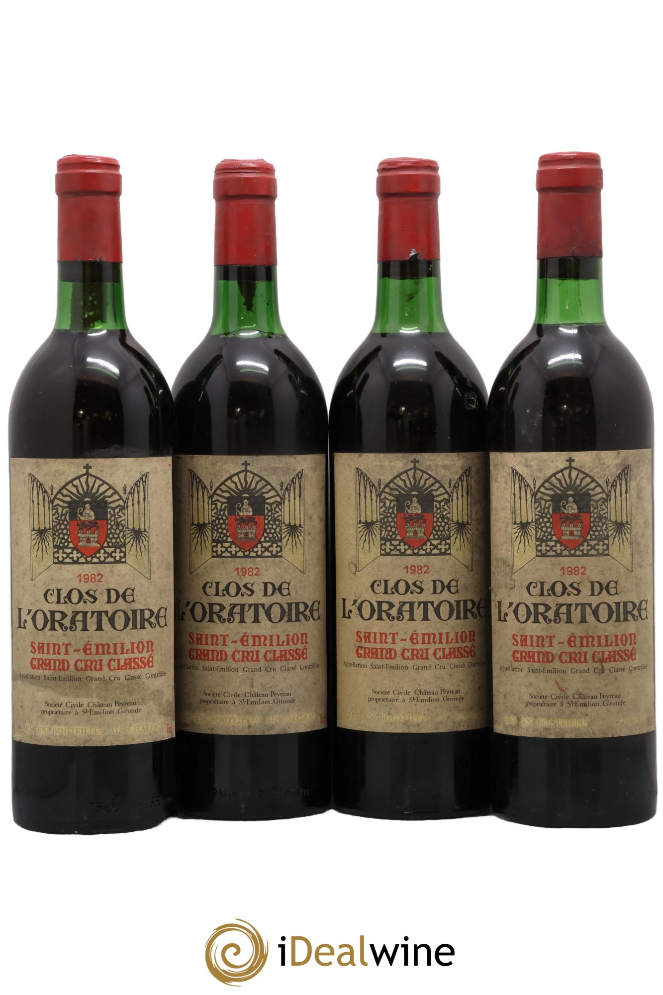 Clos de l'Oratoire Grand Cru Classé 1983 - Lot de 4 bouteilles - 0