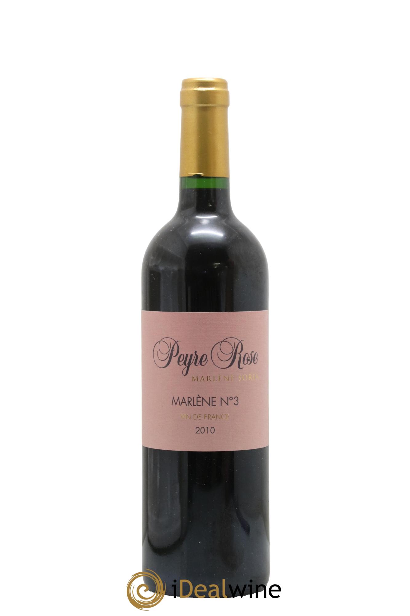 Vin de France (anciennement Coteaux du Languedoc) Peyre Rose Marlène n°3 Marlène Soria 2010 - Lot de 1 bouteille - 0