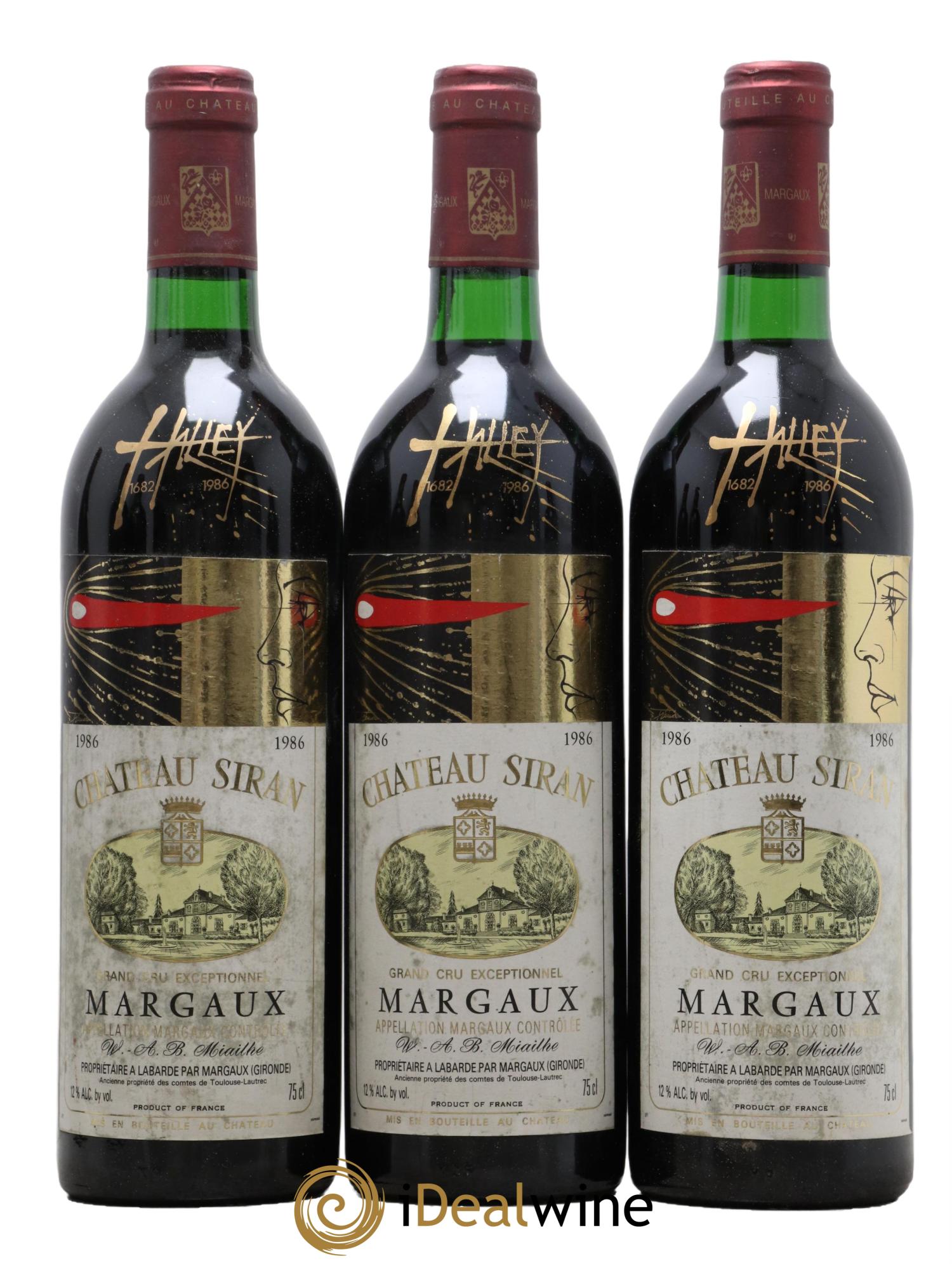Château Siran 1986 - Posten von 3 Flaschen - 0