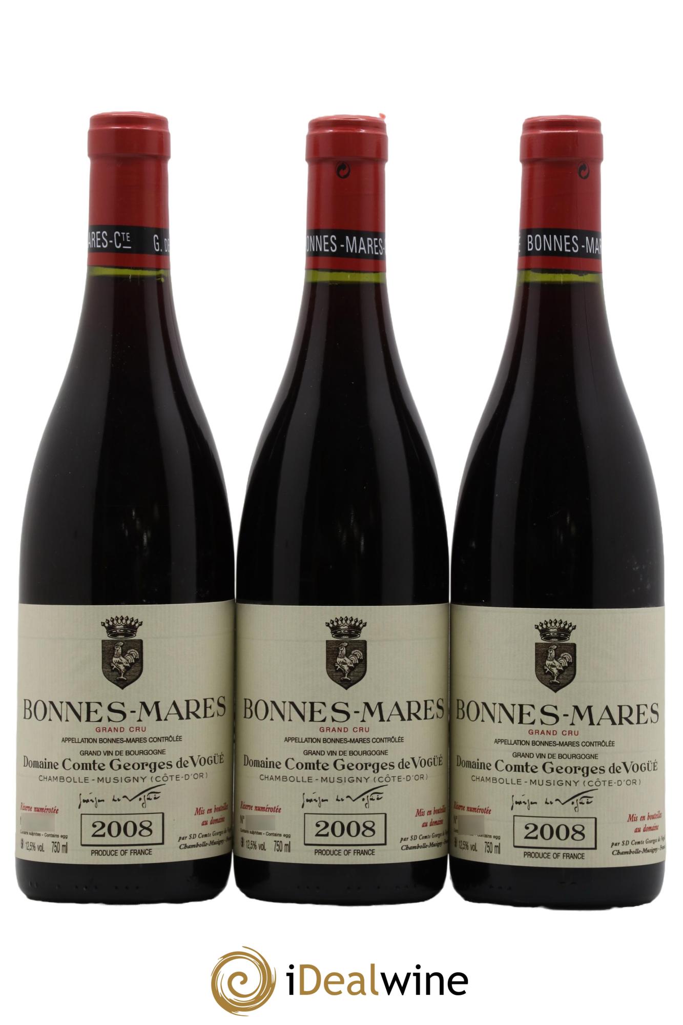 Bonnes-Mares Grand Cru Comte Georges de Vogüé 2008 - Lot de 6 bouteilles - 1