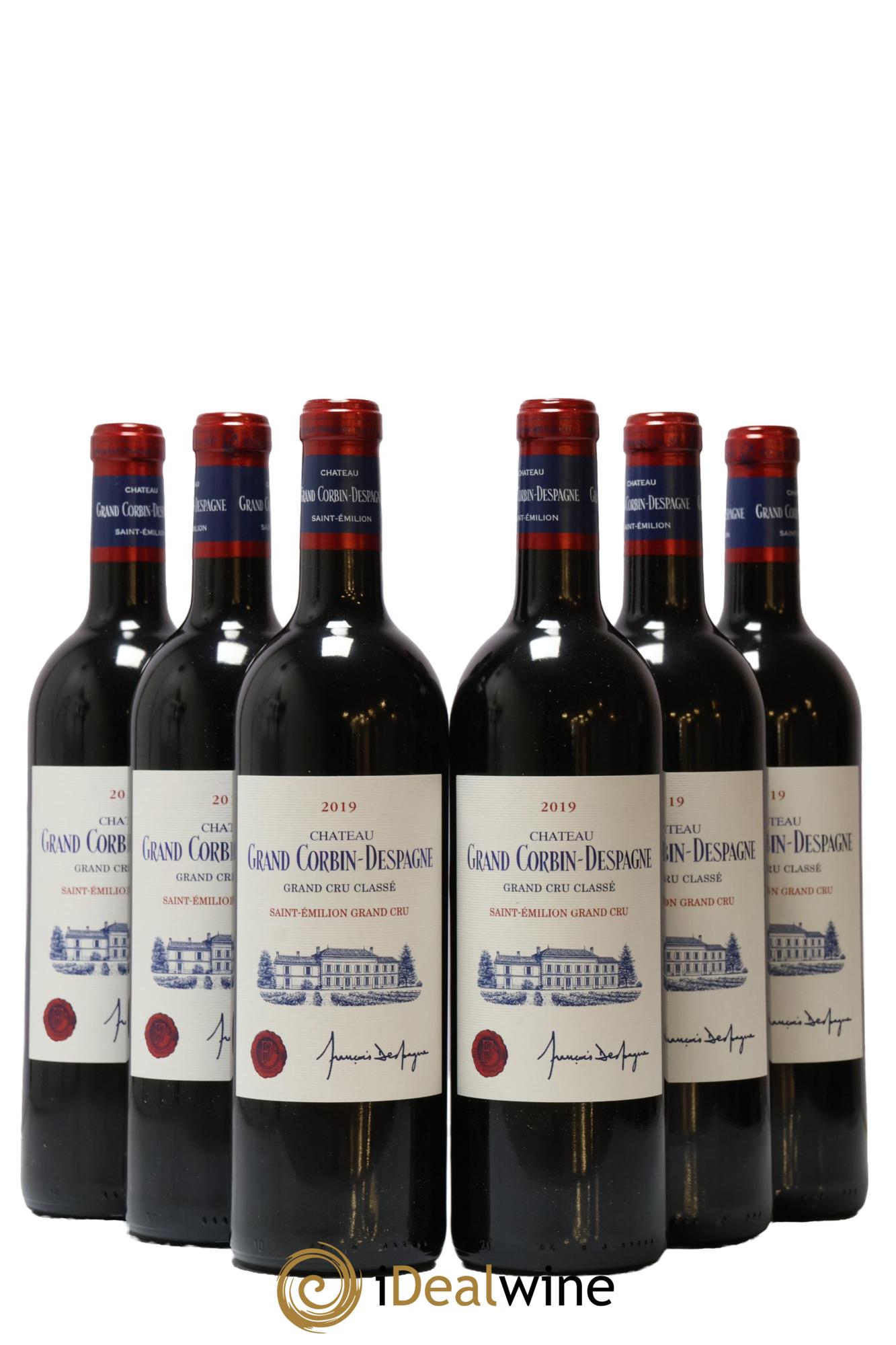 Château Grand Corbin Despagne Grand Cru Classé 2019 - Lot of 6 bottles - 0
