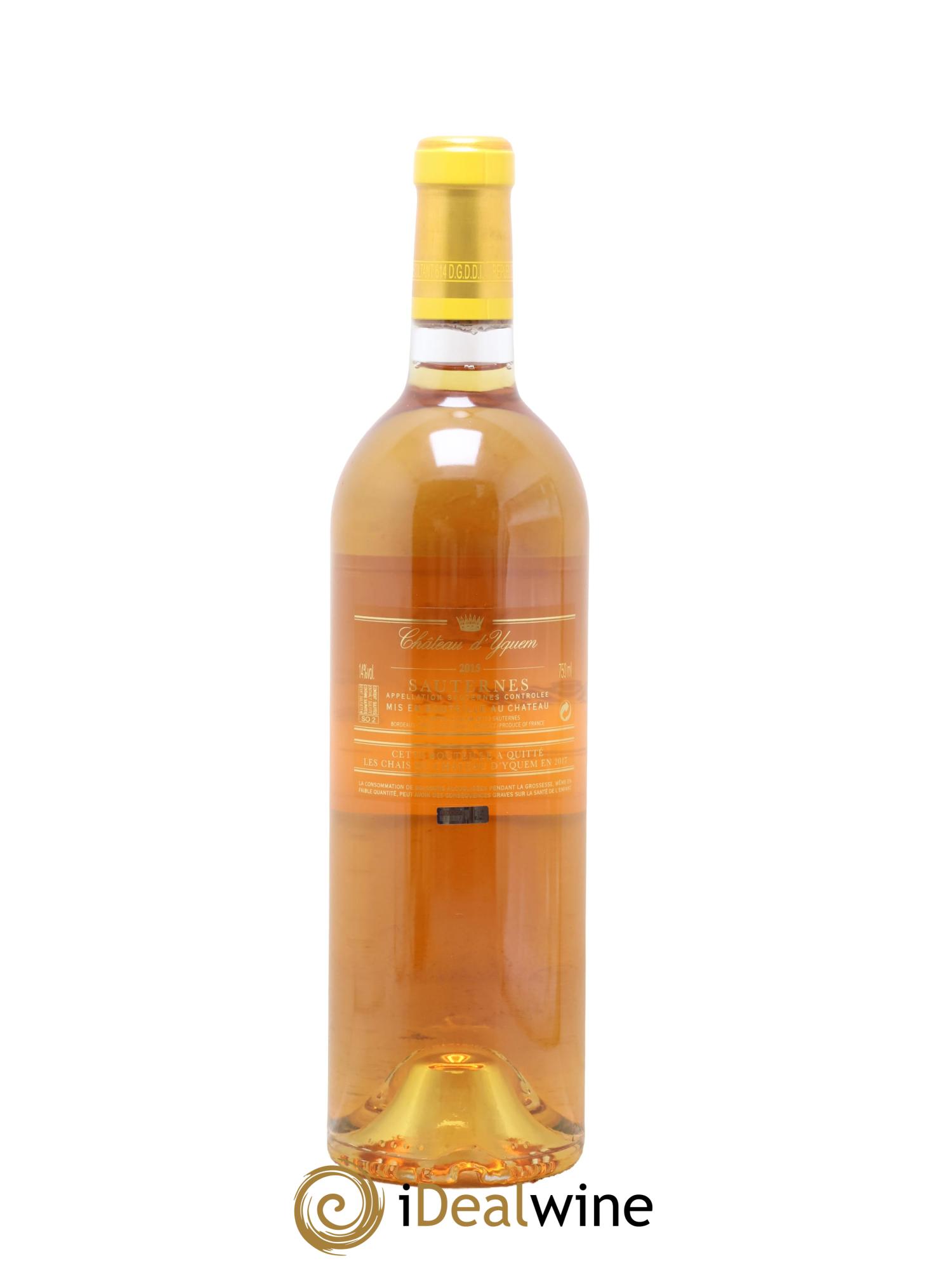 Château d' Yquem 1er Cru Classé Supérieur 2015 - Lot of 1 bottle - 1