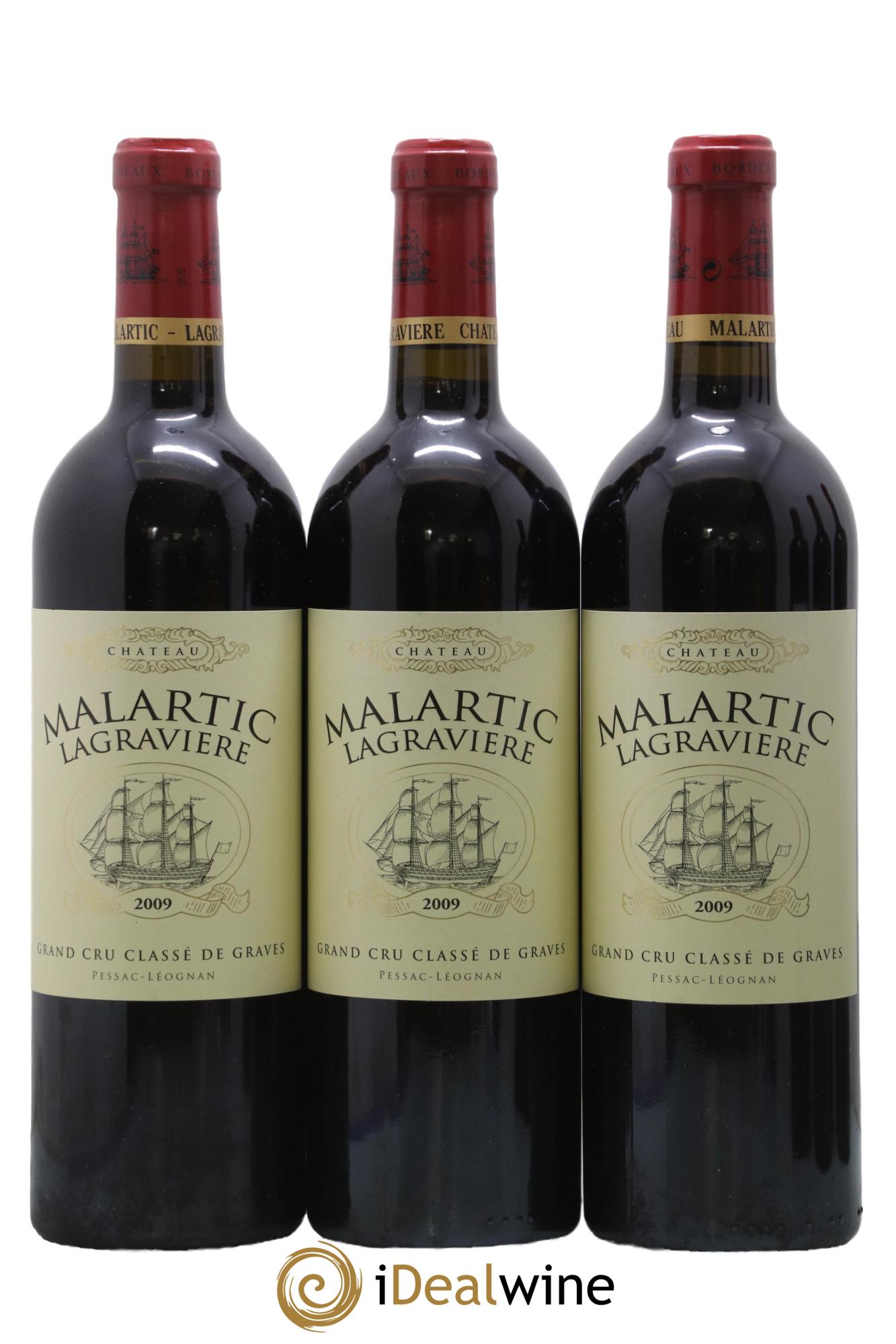 Château Malartic-Lagravière Cru Classé de Graves 2009 - Lot of 3 bottles - 0