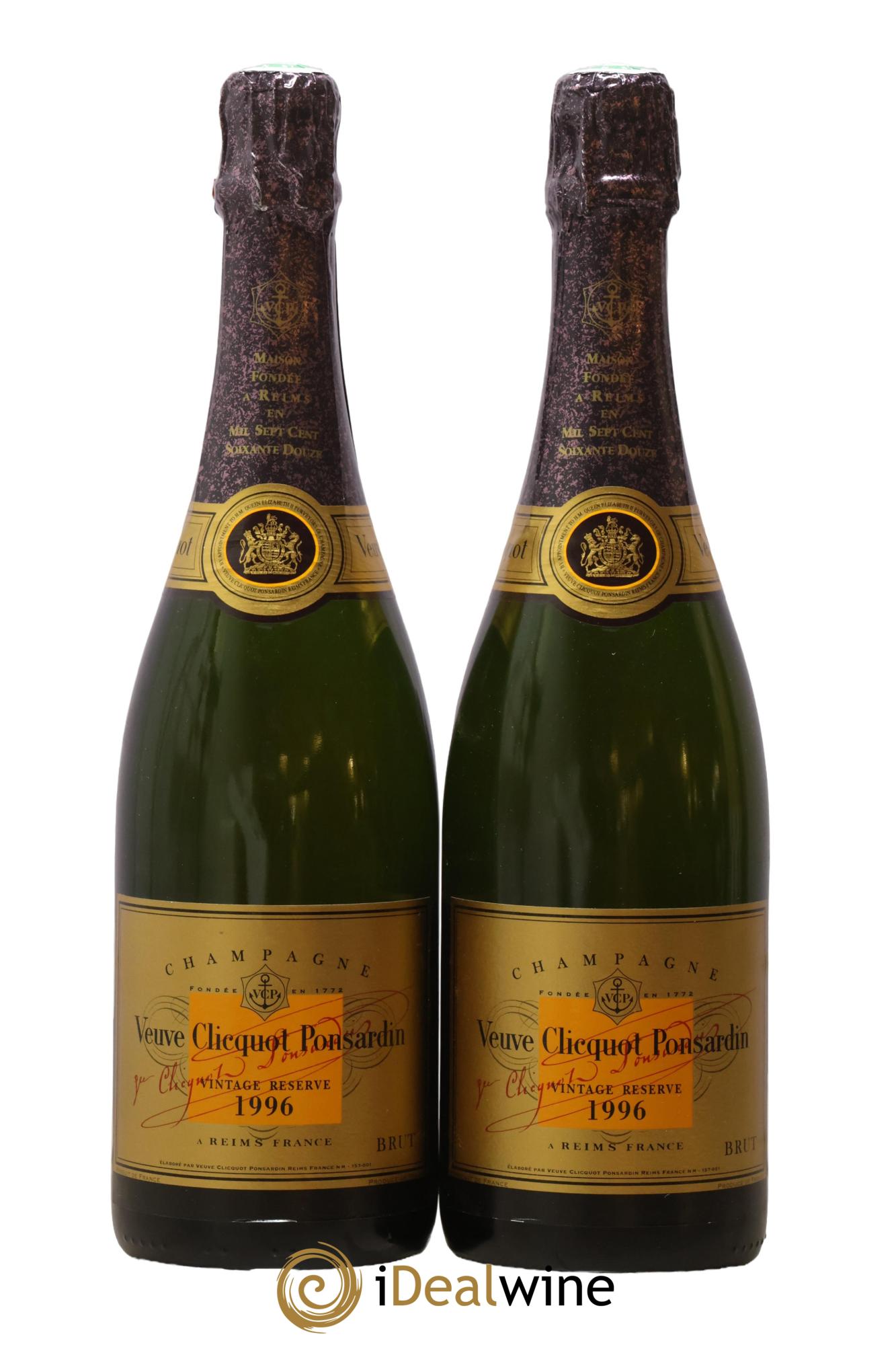 Brut Millésimé Veuve Clicquot 1996 - Lotto di 2 bottiglie - 0