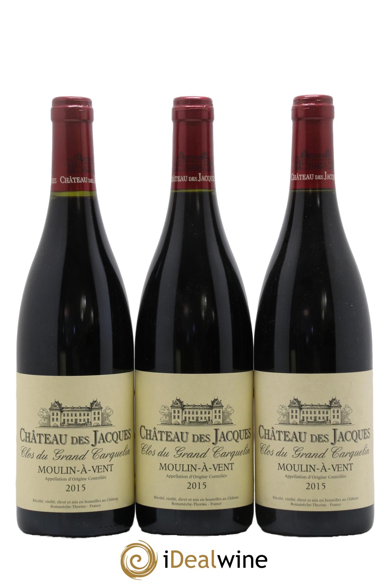 Moulin à Vent Clos du Grand Carquelin Château des Jacques  2015 - Lot de 3 bouteilles - 0