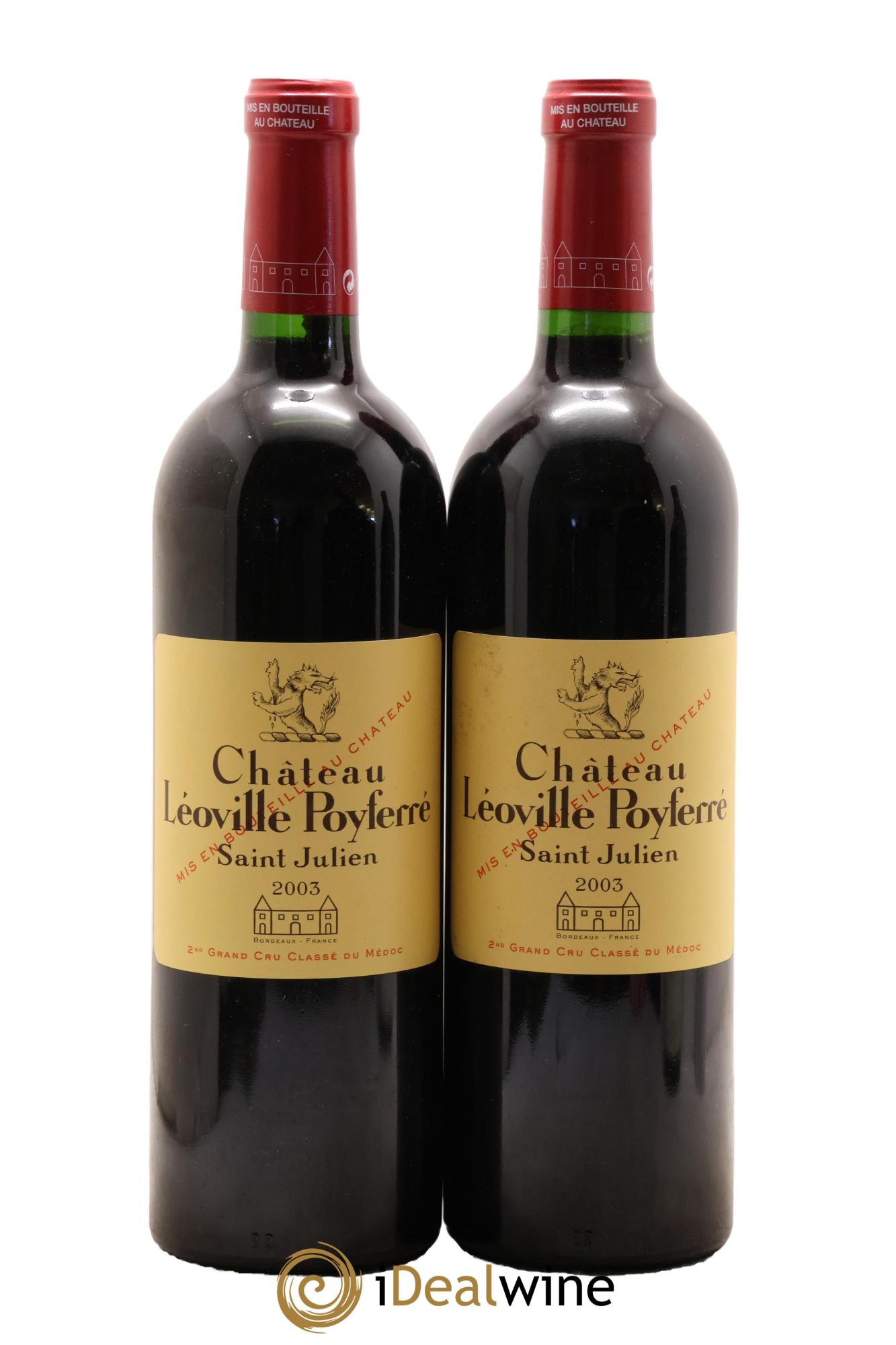 Château Léoville Poyferré 2ème Grand Cru Classé 2003 - Lot de 2 bouteilles - 0