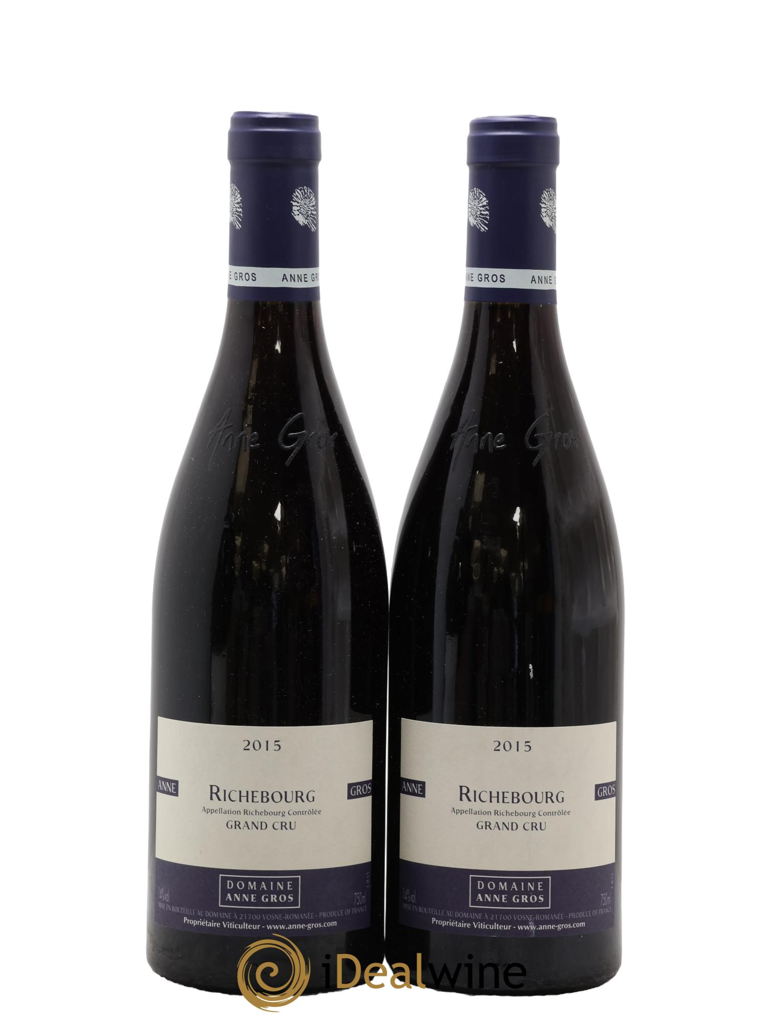 Richebourg Grand Cru Anne Gros 2015 - Lot of 2 bottles - 0