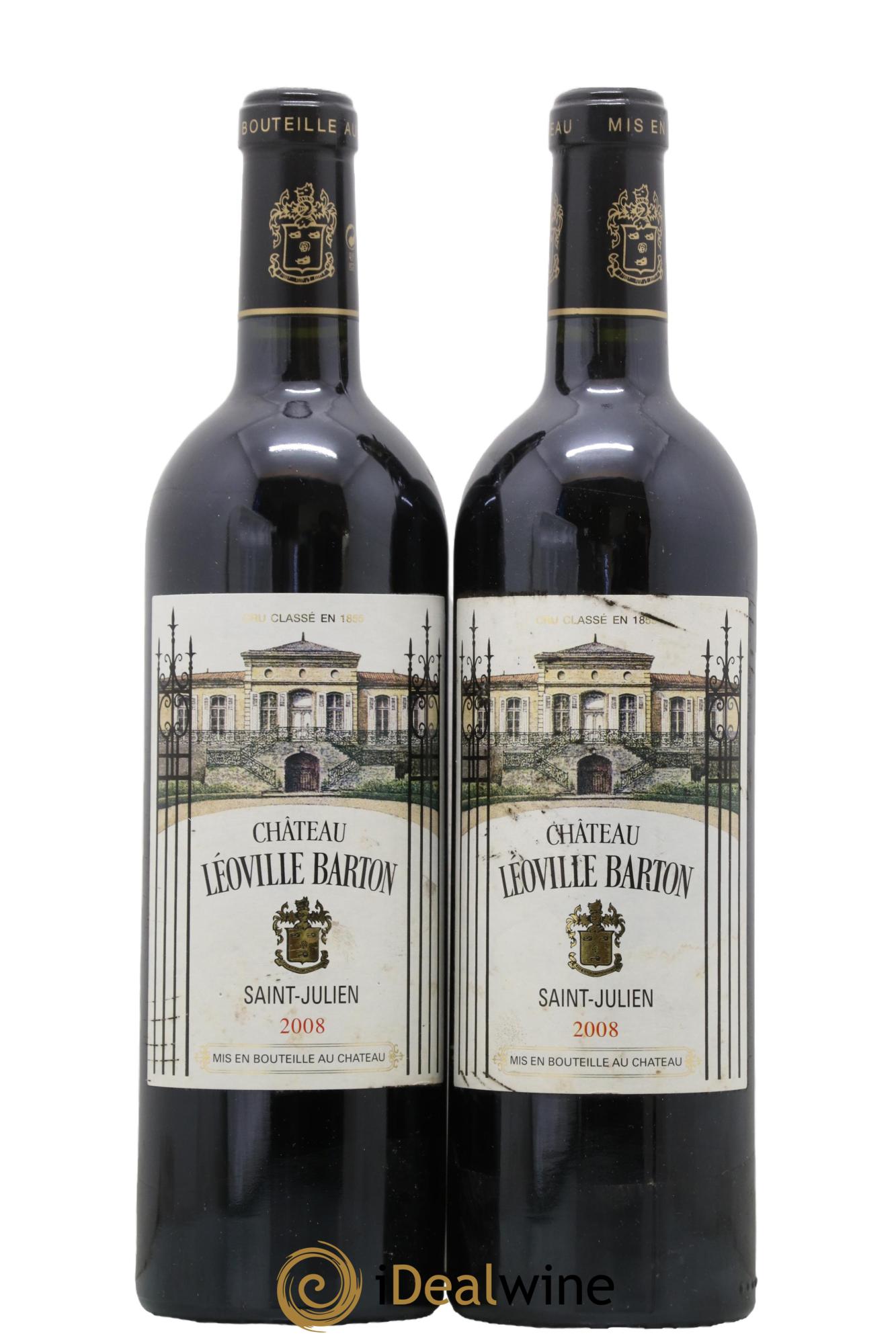 Château Léoville Barton 2ème Grand Cru Classé 2008 - Lot de 2 bouteilles - 0