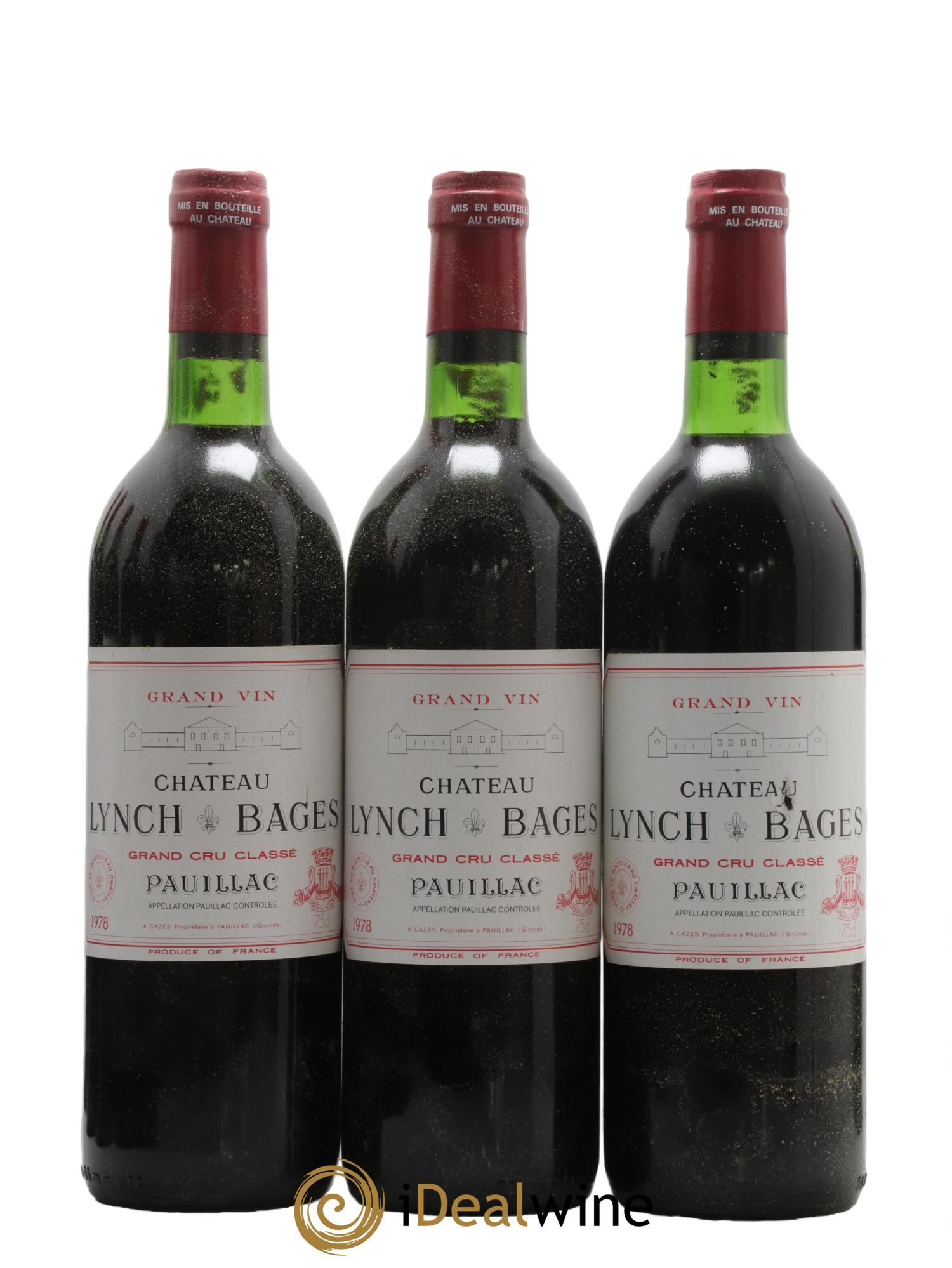 Château Lynch Bages 5ème Grand Cru Classé 1978 - Lot de 12 bouteilles - 3