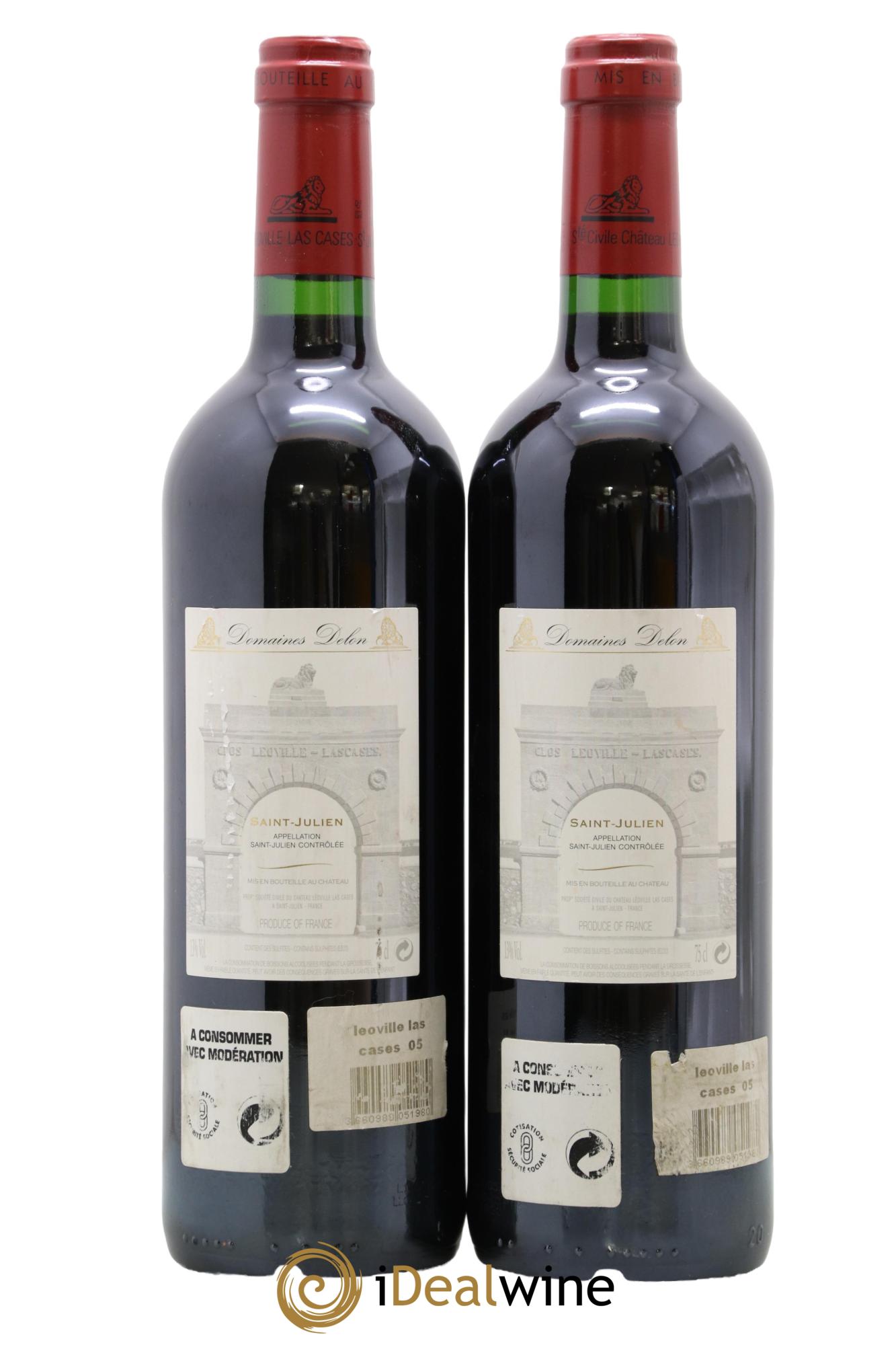 Château Léoville Las Cases 2ème Grand Cru Classé 2005 - Lot de 2 bouteilles - 1