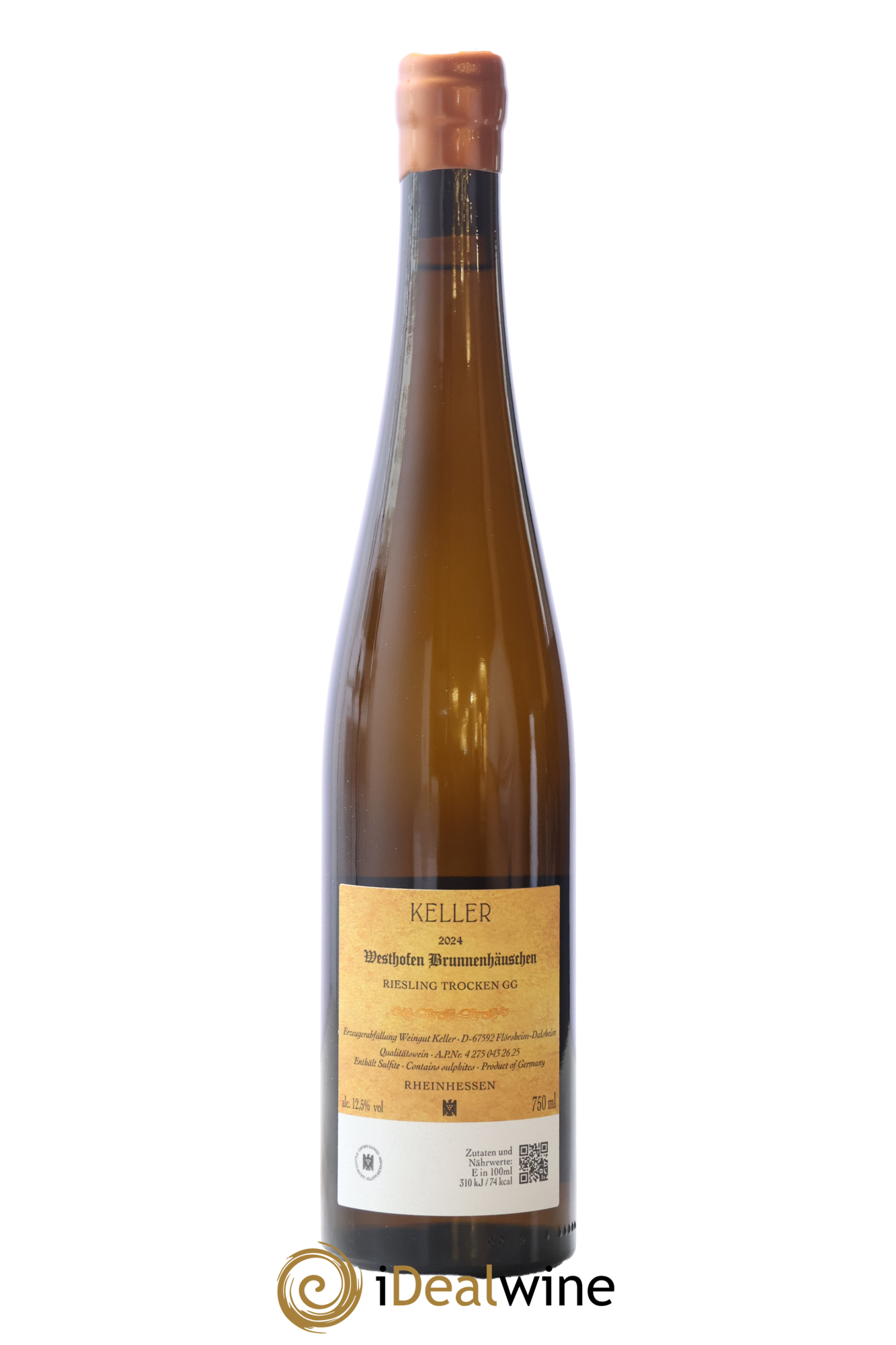 Riesling Trocken GG Abts Erde Westhofen Brunnenhäuschen Keller 2024 - Lot de 1 bouteille - 1