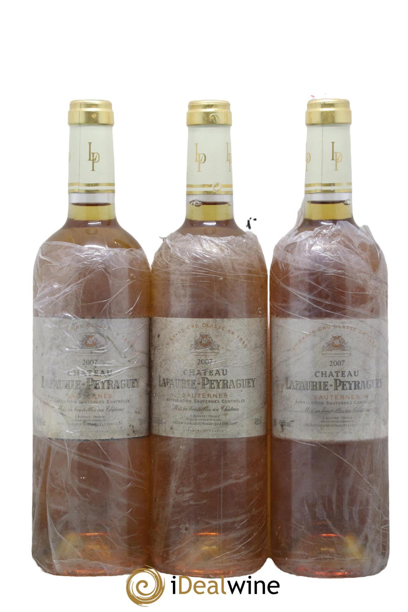 Château Lafaurie-Peyraguey Golden Edition 2007 - Lotto di 3 bottiglie - 0