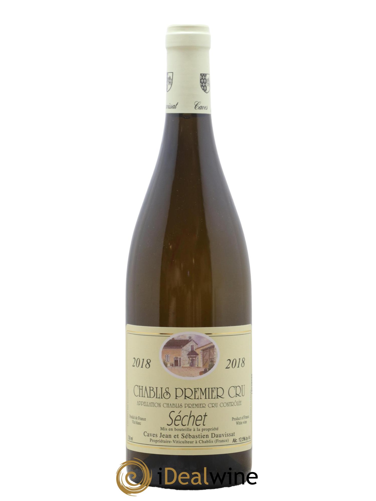 Chablis 1er Cru Séchet Jean et Sebastien Dauvissat 2018 - Lot de 1 bouteille - 0