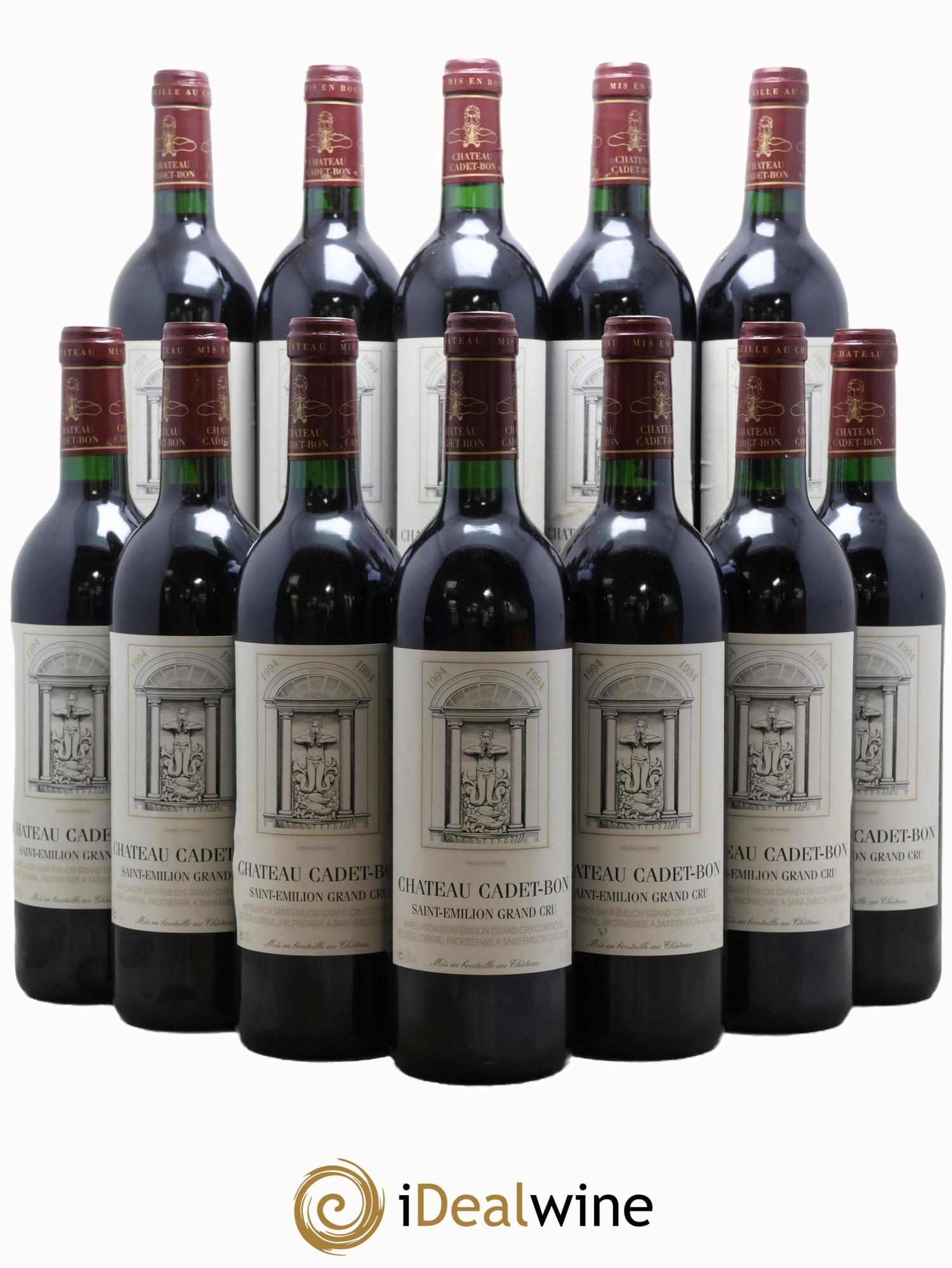 Château Cadet Bon Grand Cru Classé 1994 - Lot de 12 bouteilles - 0