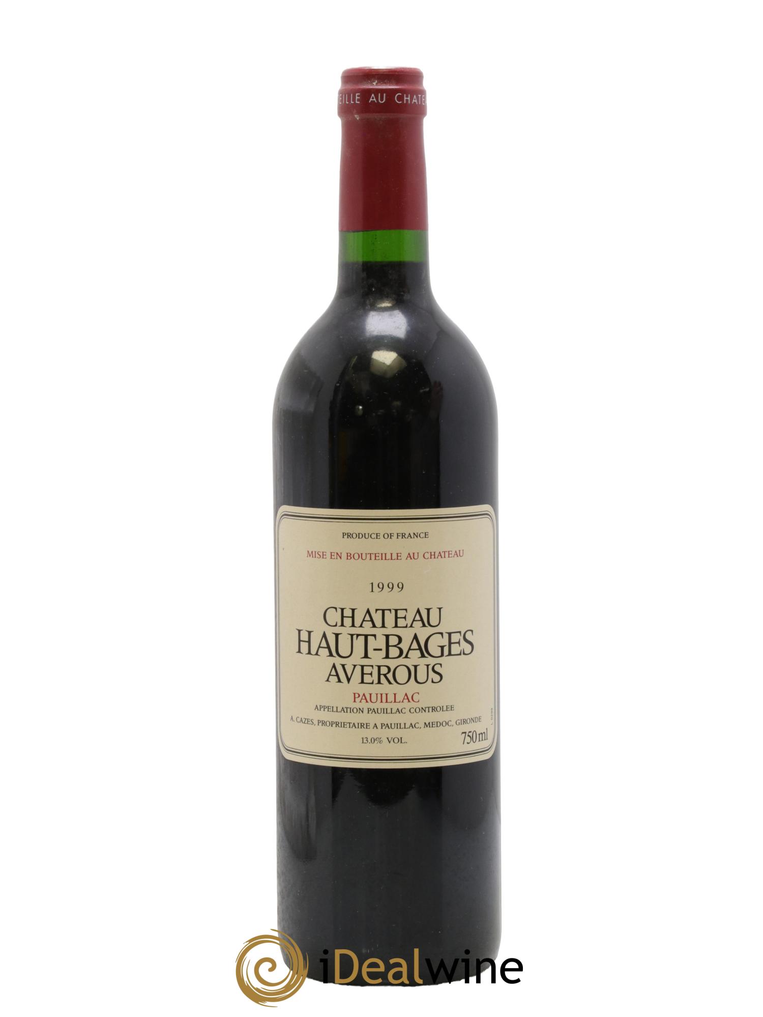 Château Haut Bages Averous Cru Bourgeois 1999 - Lot de 1 bouteille - 0