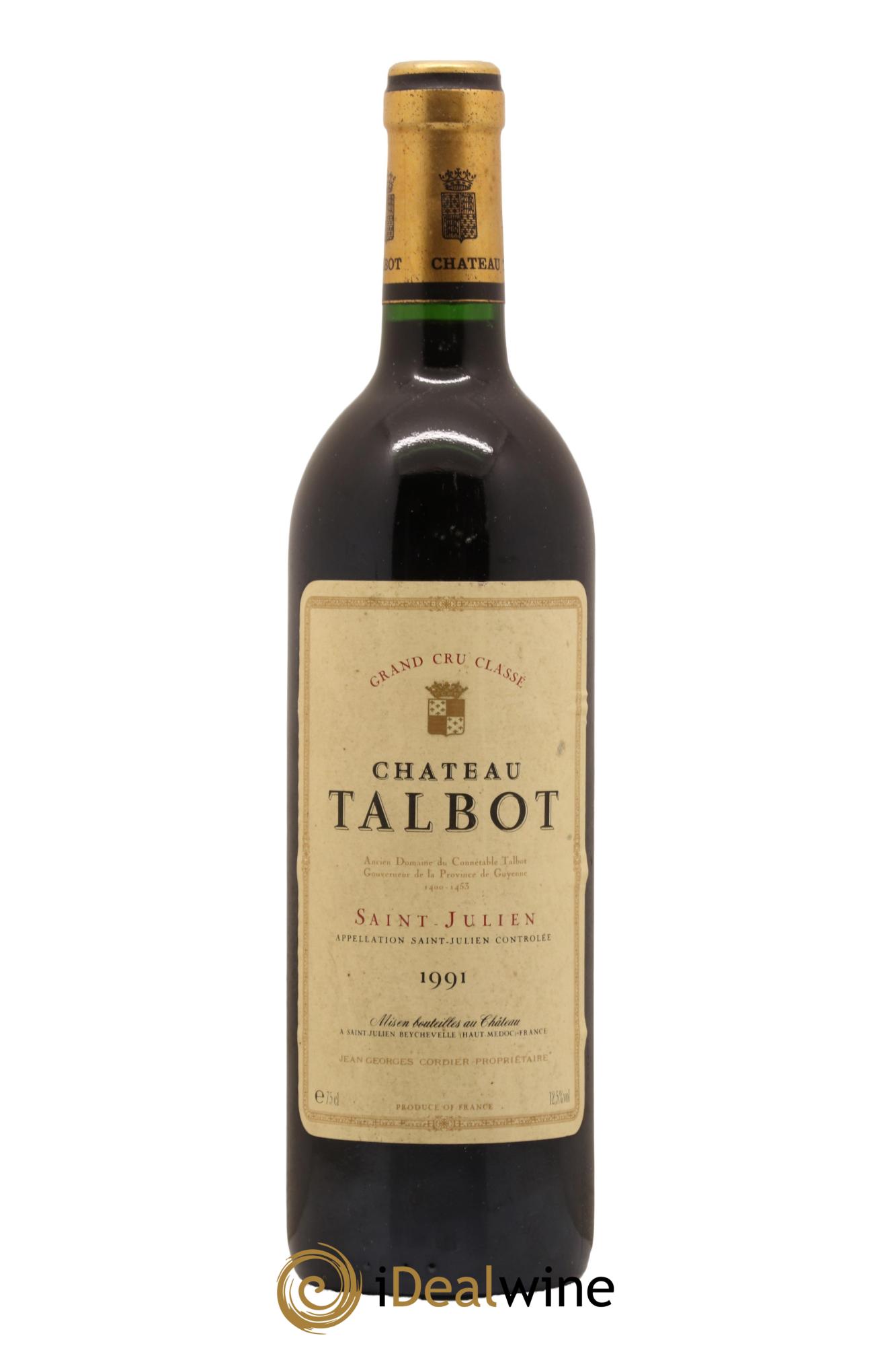 Château Talbot 4ème Grand Cru Classé 1991 - Lot de 1 bouteille - 0