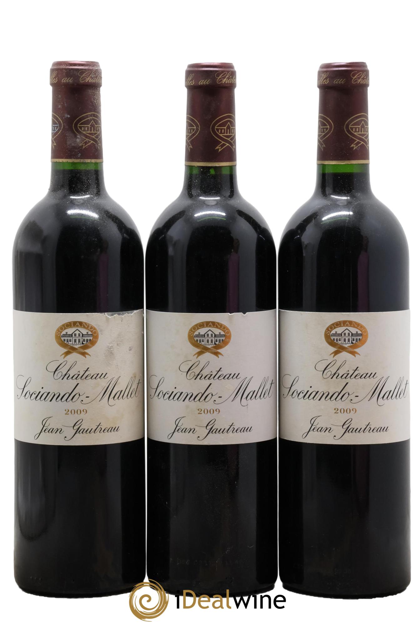 Château Sociando Mallet 2009 - Posten von 3 Flaschen - 0
