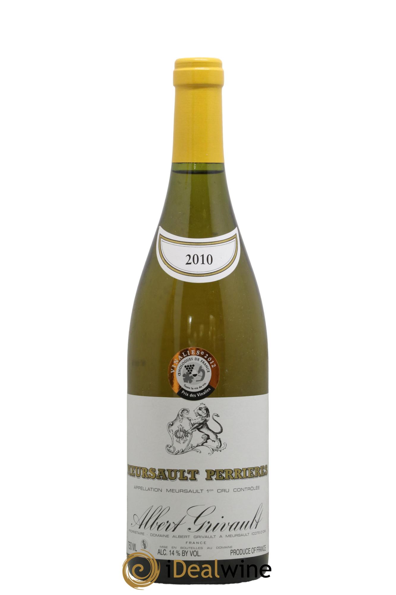 Meursault 1er Cru Perrières Albert Grivault 2010 - Lot de 1 bouteille - 0