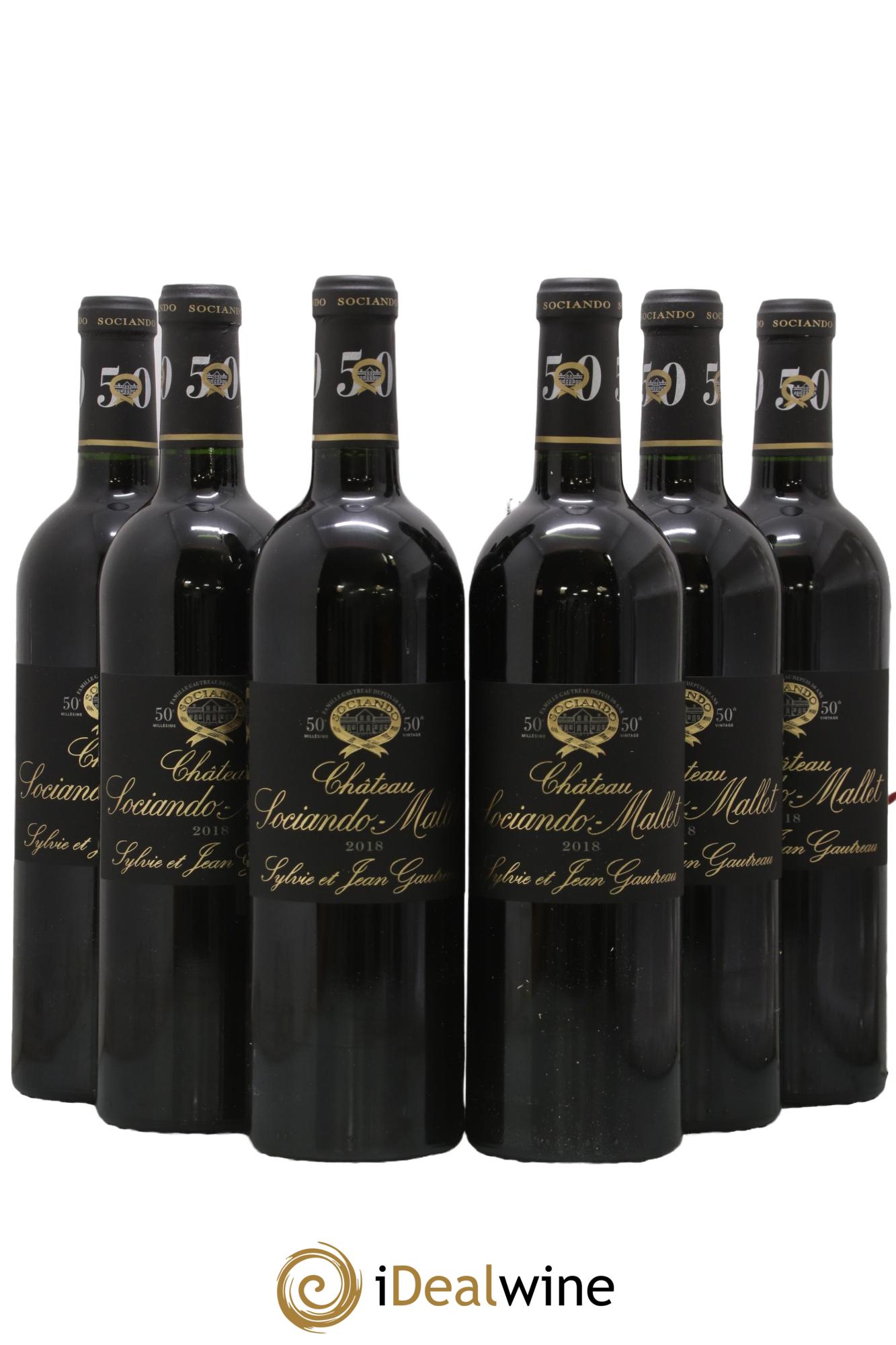Château Sociando Mallet 2018 - Posten von 6 Flaschen - 0