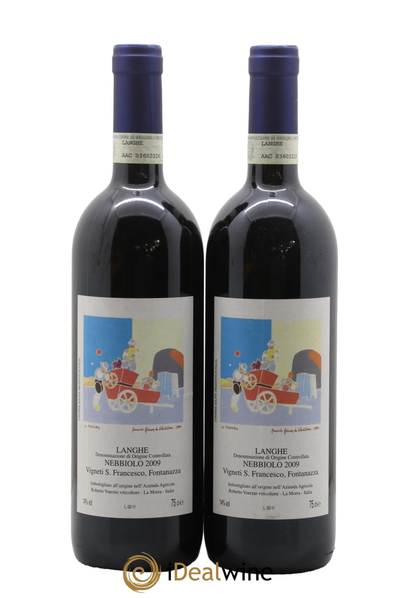 Langhe DOC Nebbiolo Vigneti S.Francesco Roberto Voerzio 2009 - Lot of 2 bottles - 0
