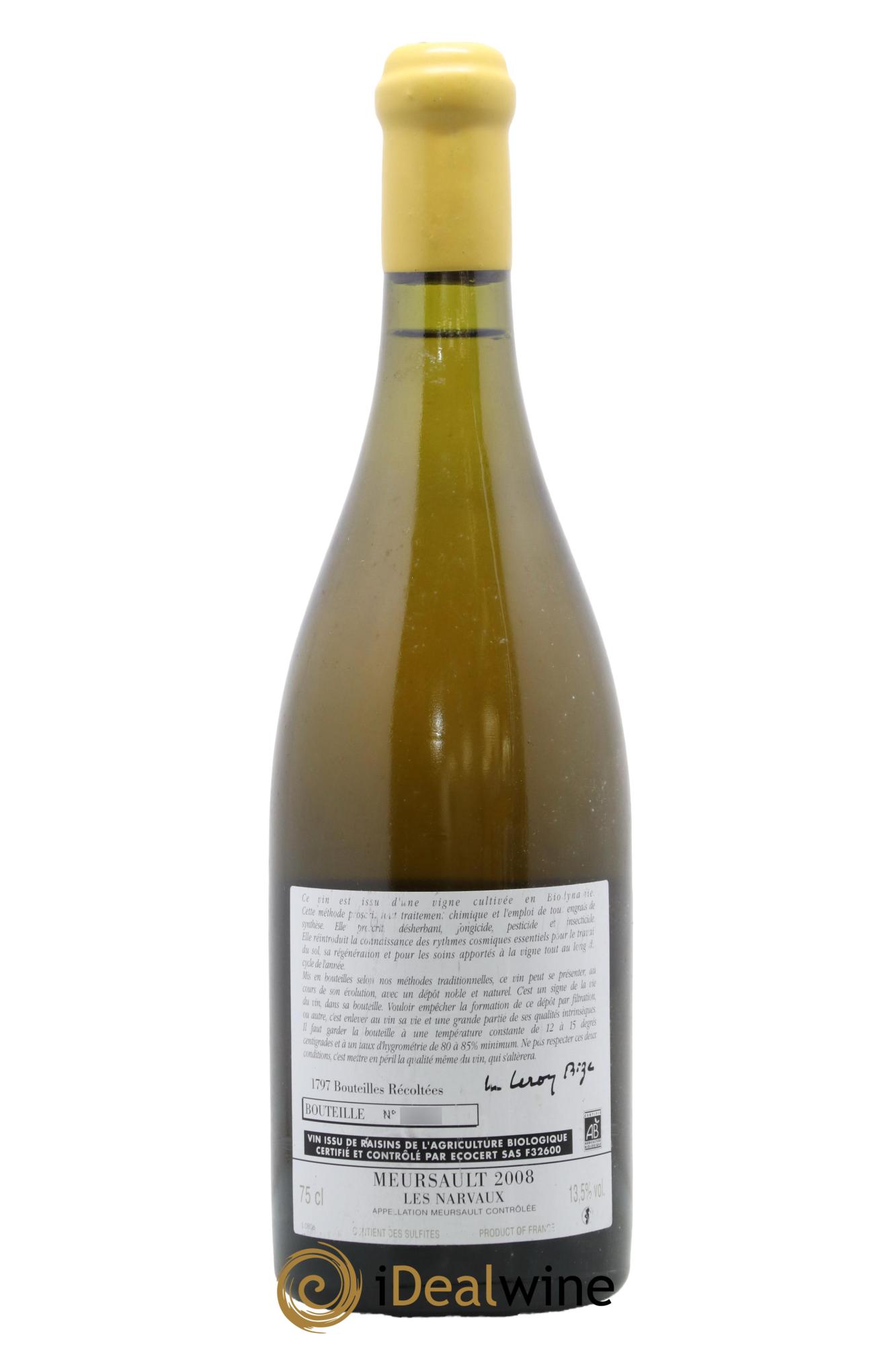 Meursault Les Narvaux d'Auvenay (Domaine) 2008 - Lotto di 1 bottiglia - 1
