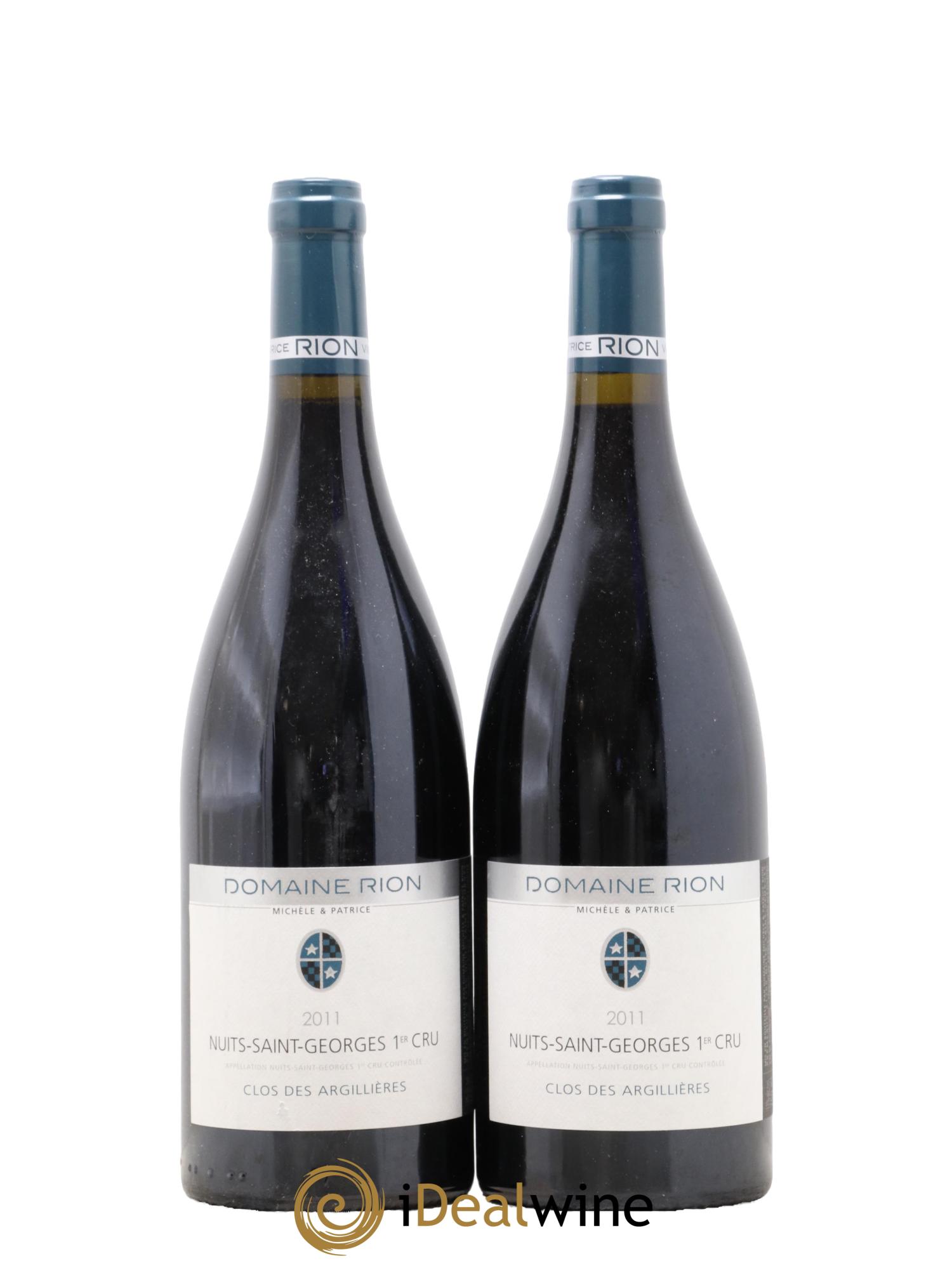 Nuits-Saint-Georges 1er Cru Clos Des Argillières Patrice Rion (Domaine) 2011 - Lot de 2 bouteilles - 0