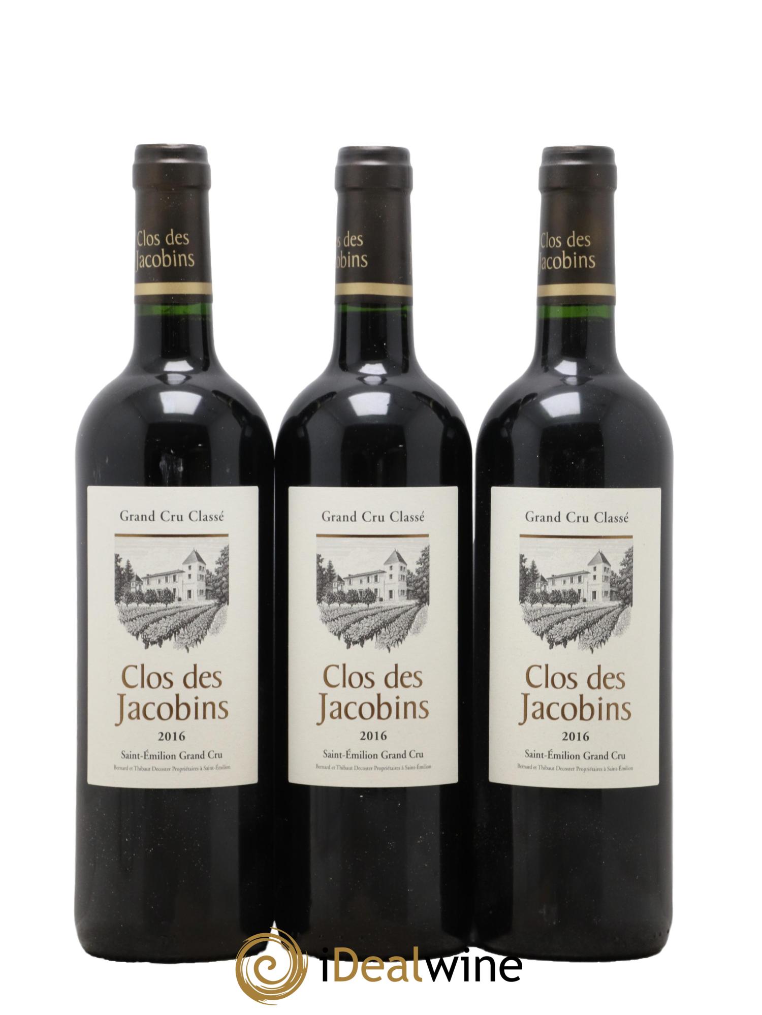 Château Clos des Jacobins Grand Cru Classé 2016 - Lot de 6 bouteilles - 1