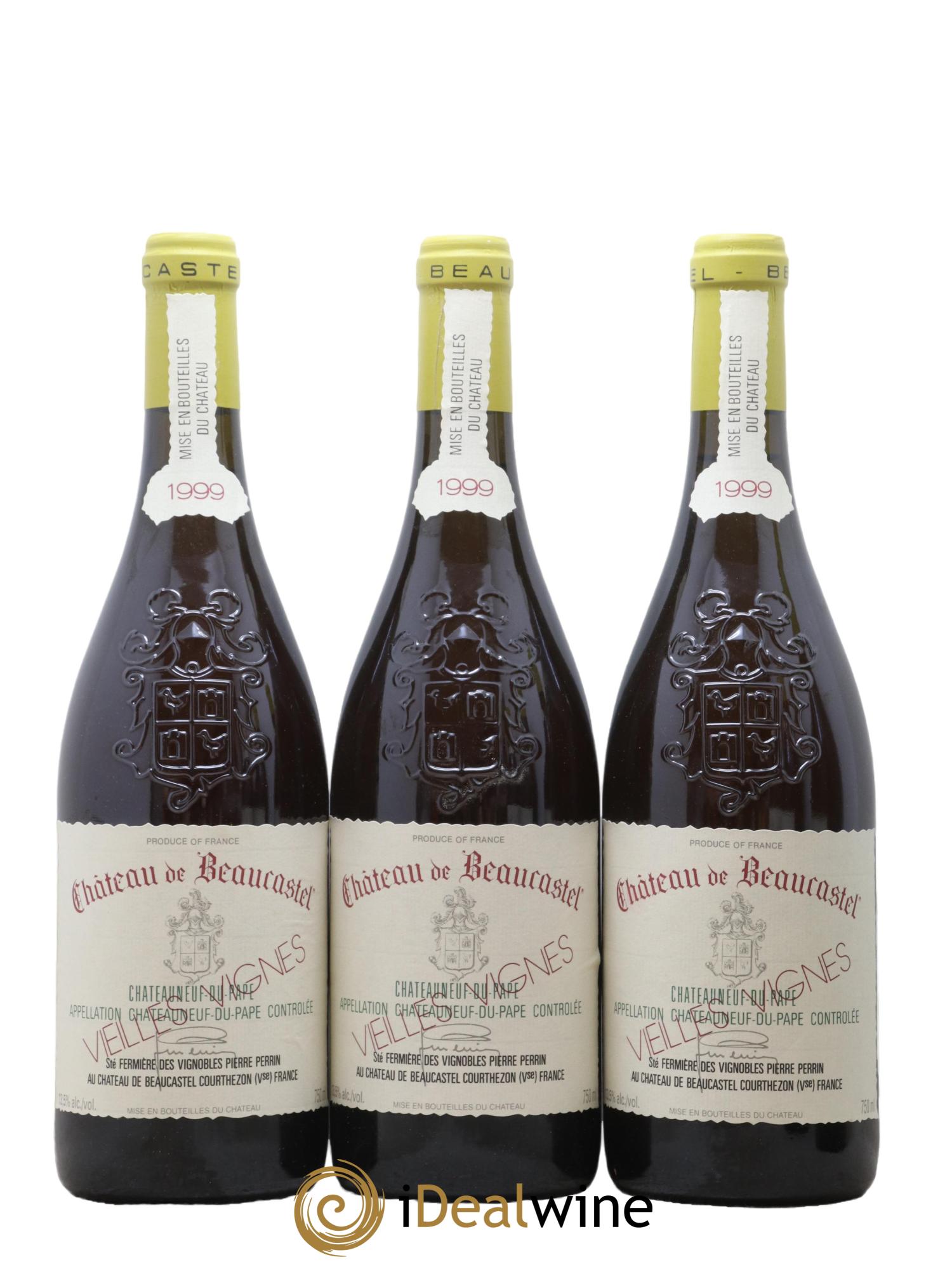Châteauneuf-du-Pape Château de Beaucastel Vieilles vignes Roussanne Famille Perrin  1999 - Lot de 12 bouteilles - 4