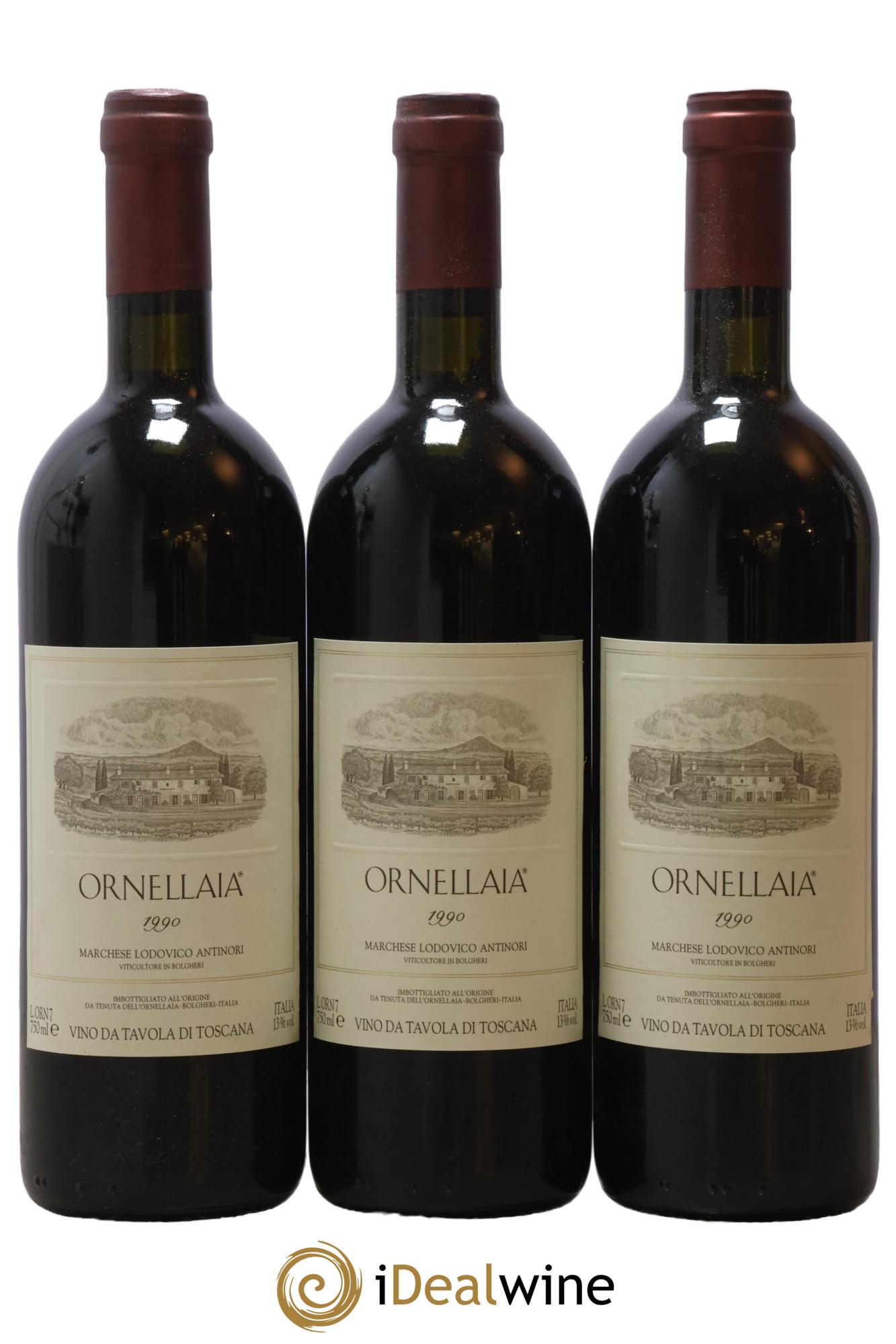Bolgheri DOC Superiore Ornellaia Tenuta Dell'Ornellaia - Frescobaldi 1990 - Lot de 12 bouteilles - 4