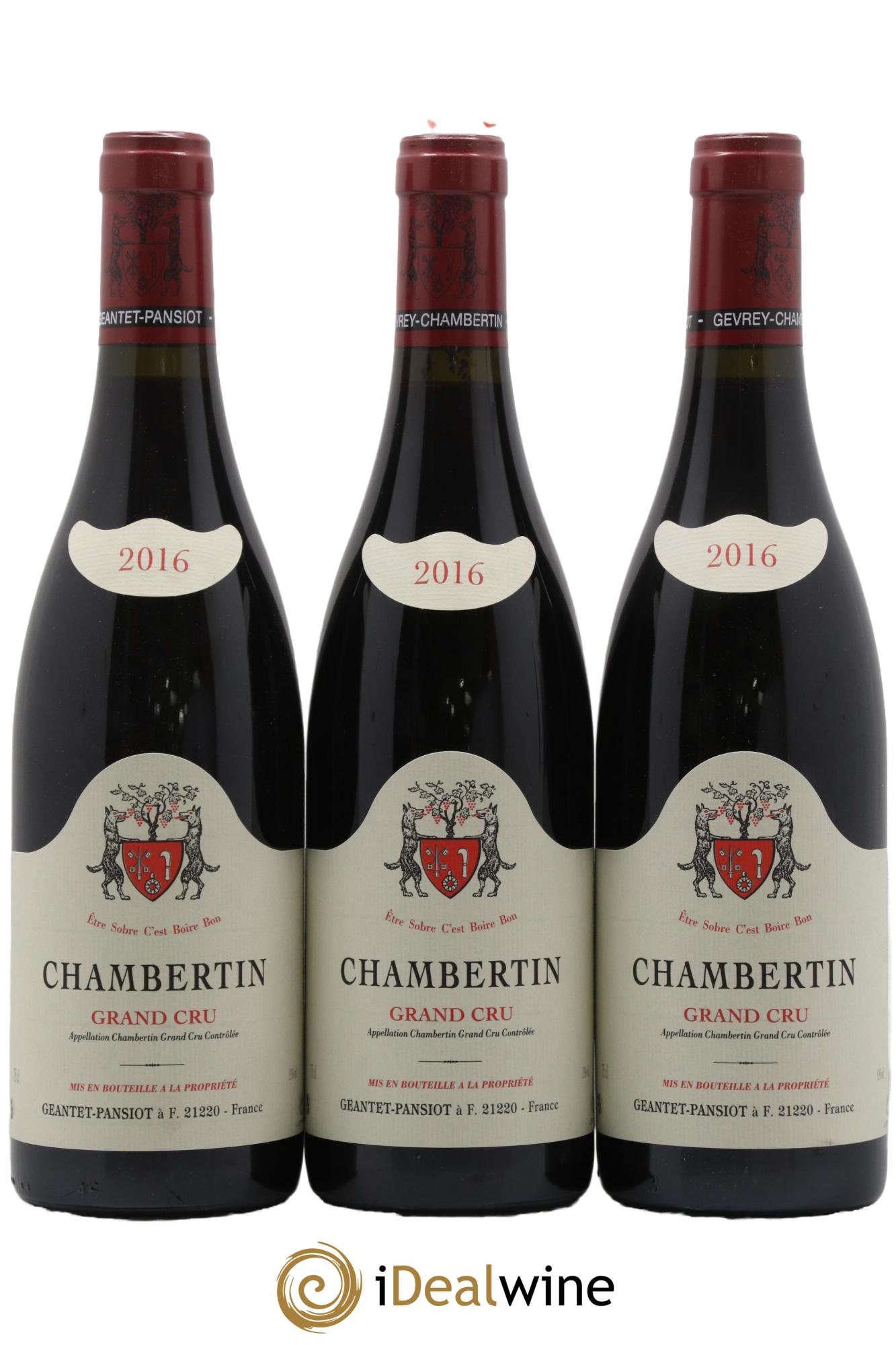Chambertin Grand Cru Geantet-Pansiot  2016 - Lot de 3 bouteilles - 0