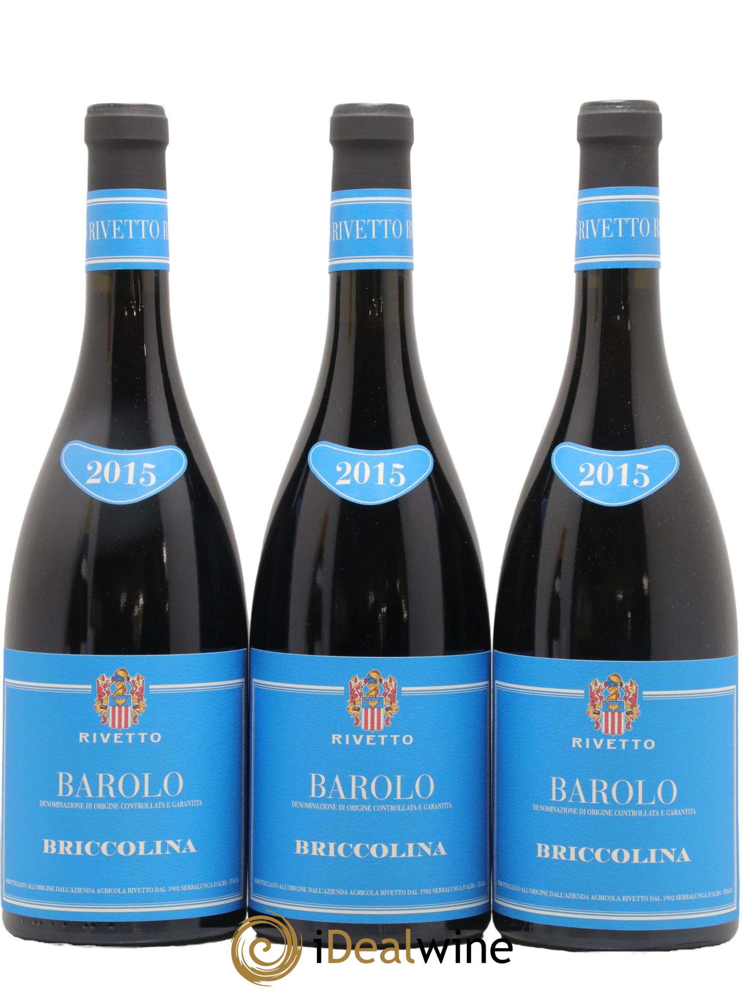 Barolo DOCG Briccolina Rivetto 2015 - Lotto di 3 bottiglie - 0