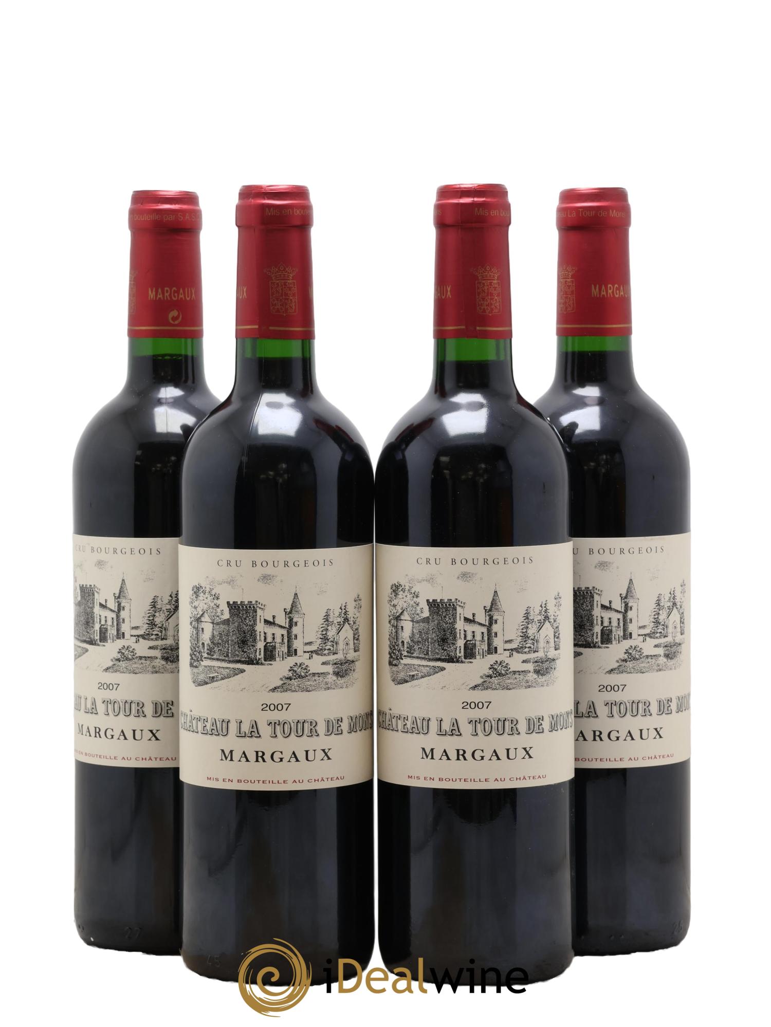 Château la Tour de Mons Cru Bourgeois 2007 - Lot de 4 bouteilles - 0