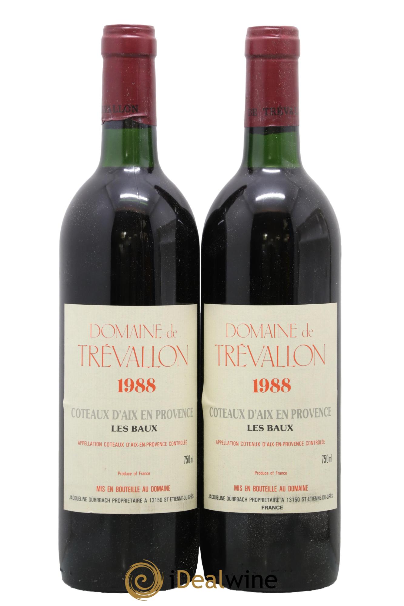 Alpilles Trévallon (Domaine de) Eloi Dürrbach 1988 - Lotto di 2 bottiglie - 0