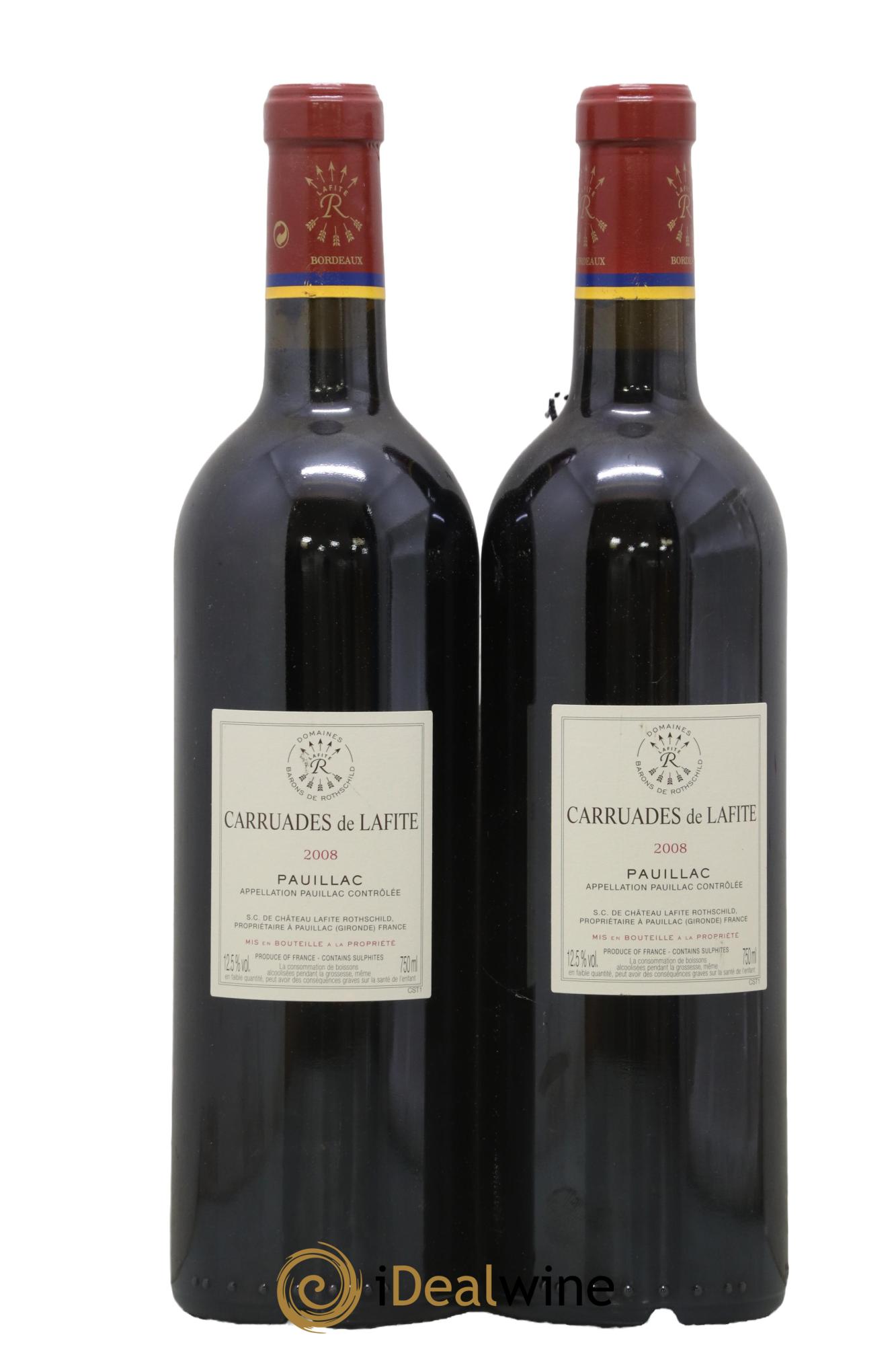 Carruades de Lafite Rothschild Second Vin 2008 - Lot de 2 bouteilles - 1