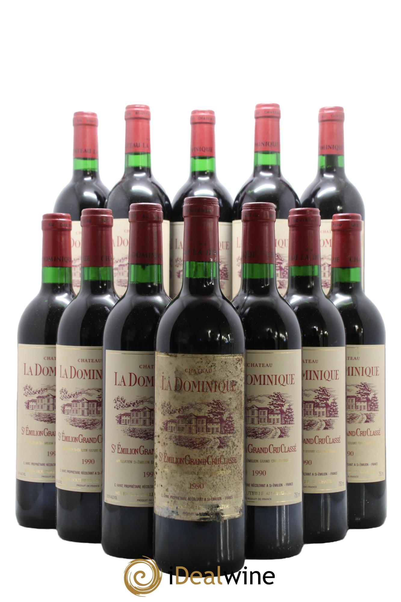 Château la Dominique Grand Cru Classé 1990 - Posten von 12 Flaschen - 0