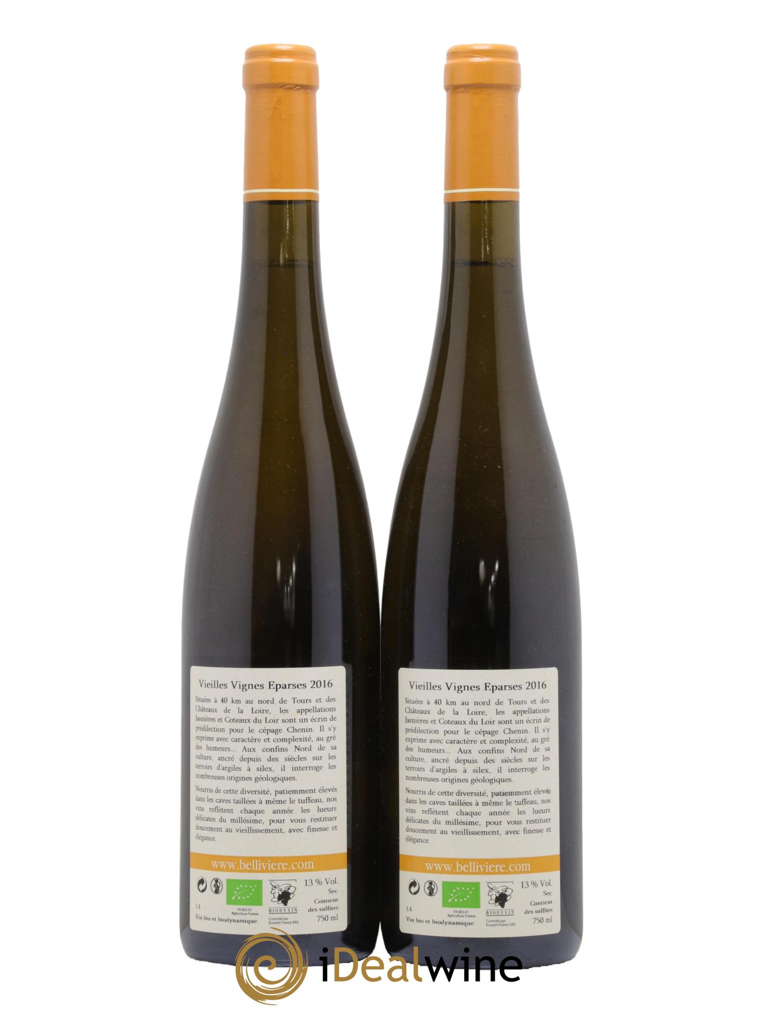Coteaux du Loir Vieilles Vignes Eparses Domaine de Bellivière 2016 - Lot de 2 bouteilles - 1
