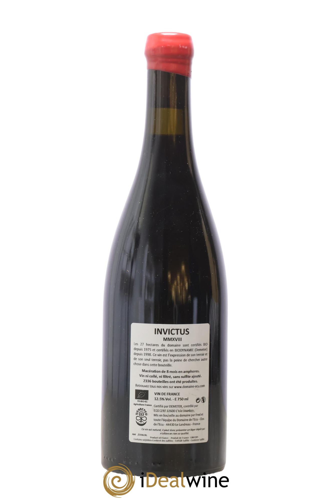 Vin de France Invictus Domaine de L'Ecu 2018 - Lotto di 1 bottiglia - 1