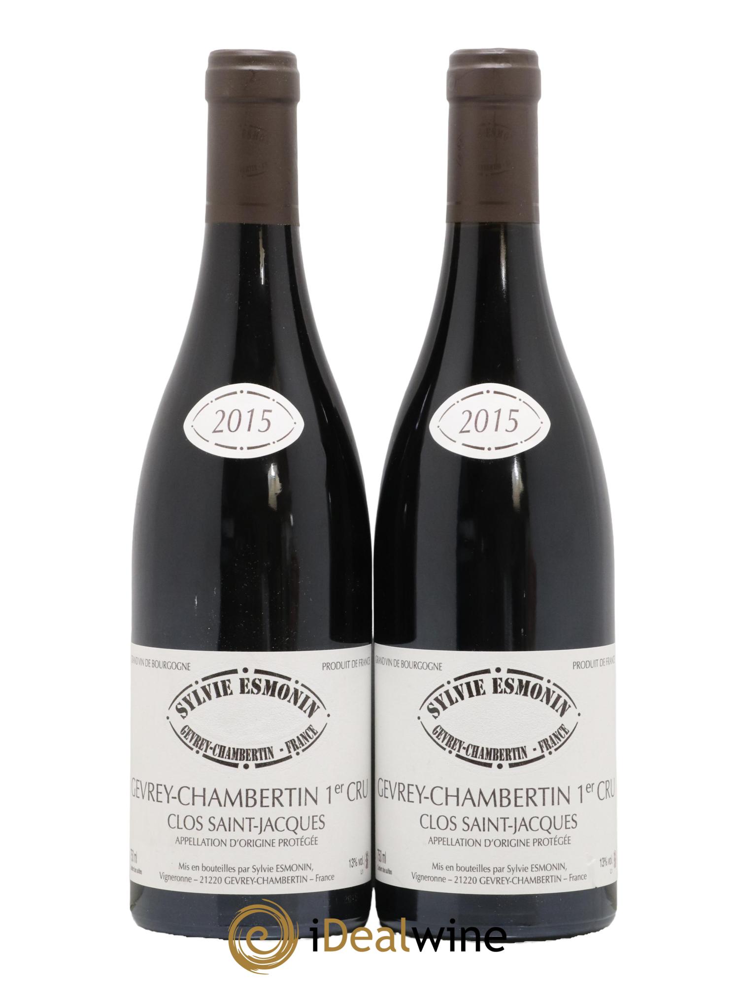 Gevrey-Chambertin 1er Cru Clos Saint Jacques Sylvie Esmonin 2015 - Lot de 2 bouteilles - 0