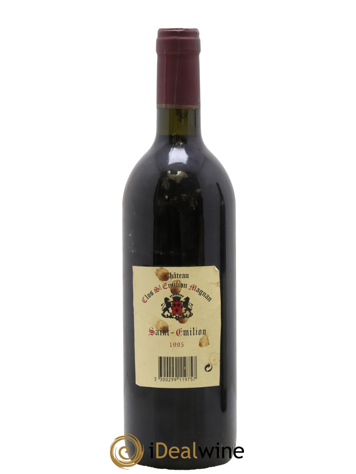 Saint-Émilion Château Clos Saint-Emilion Magnan 1995 - Lot de 1 bouteille - 1