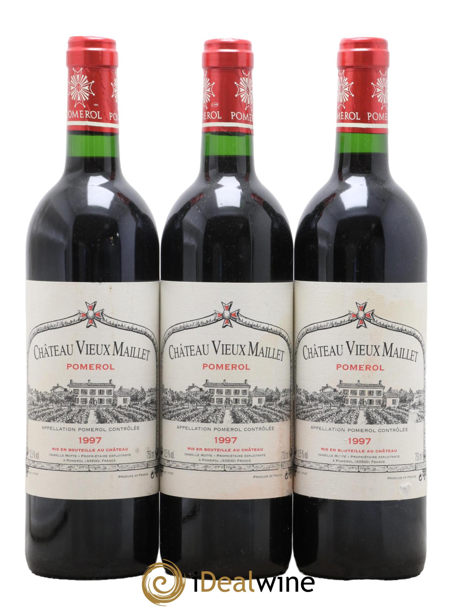 Château Vieux Maillet 1997 - Lot de 3 bouteilles - 0