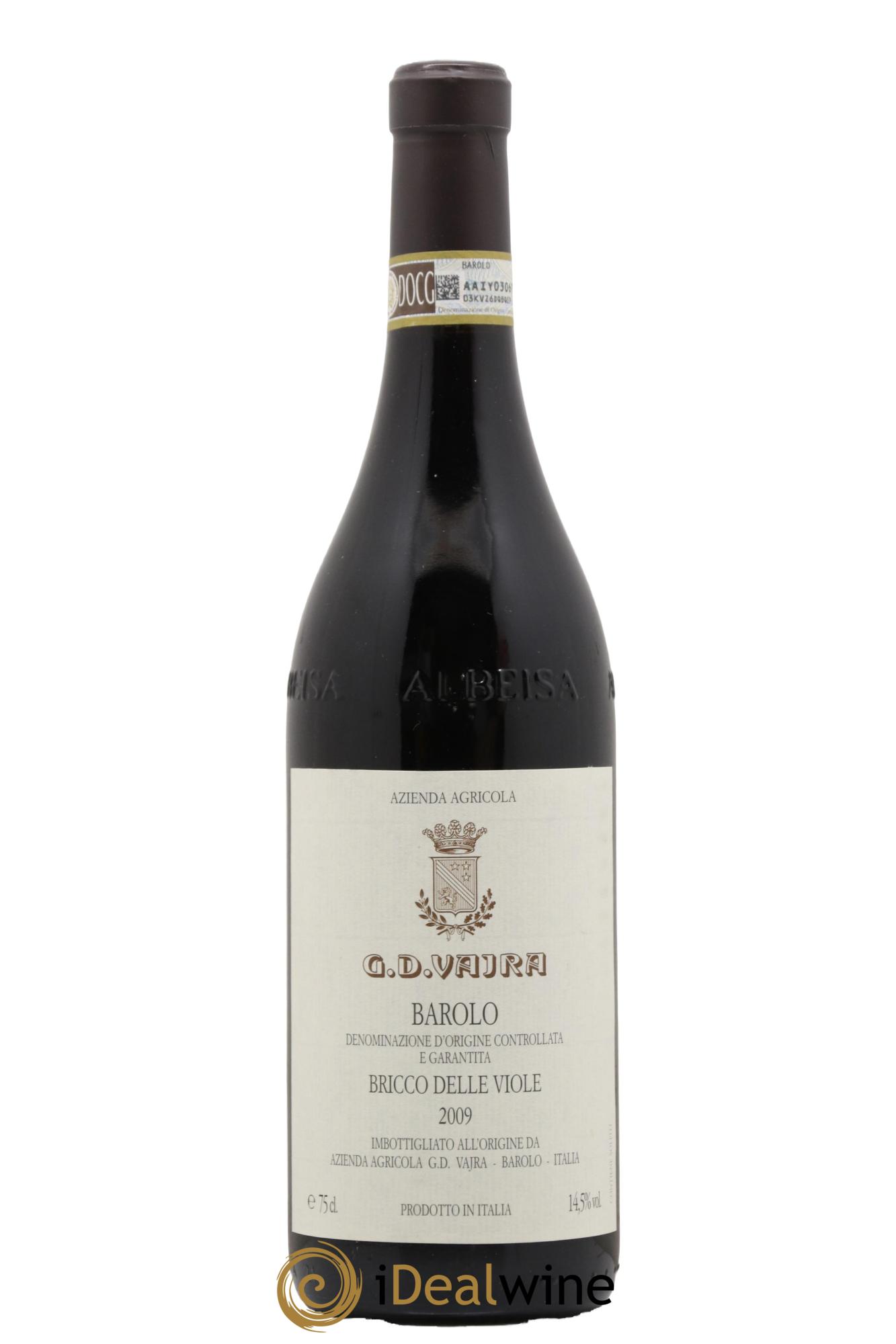 Barolo DOCG Bricco Delle Viole G.D Vajra 2009 - Lot de 1 bouteille - 0