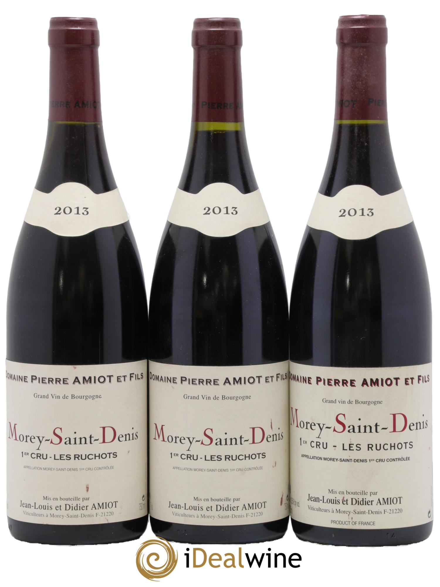 Morey-Saint-Denis 1er Cru Les Ruchots Pierre Amiot et Fils (Domaine) 2013 - Lot de 3 bouteilles - 0
