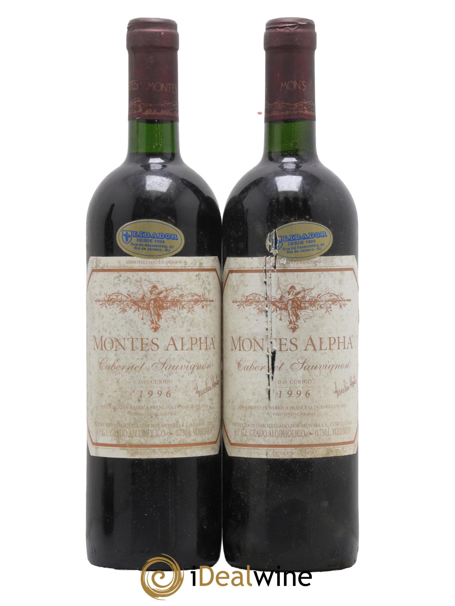 Chili Cabernet Sauvignon Montes Alpha 1996 - Lot de 2 bouteilles - 0