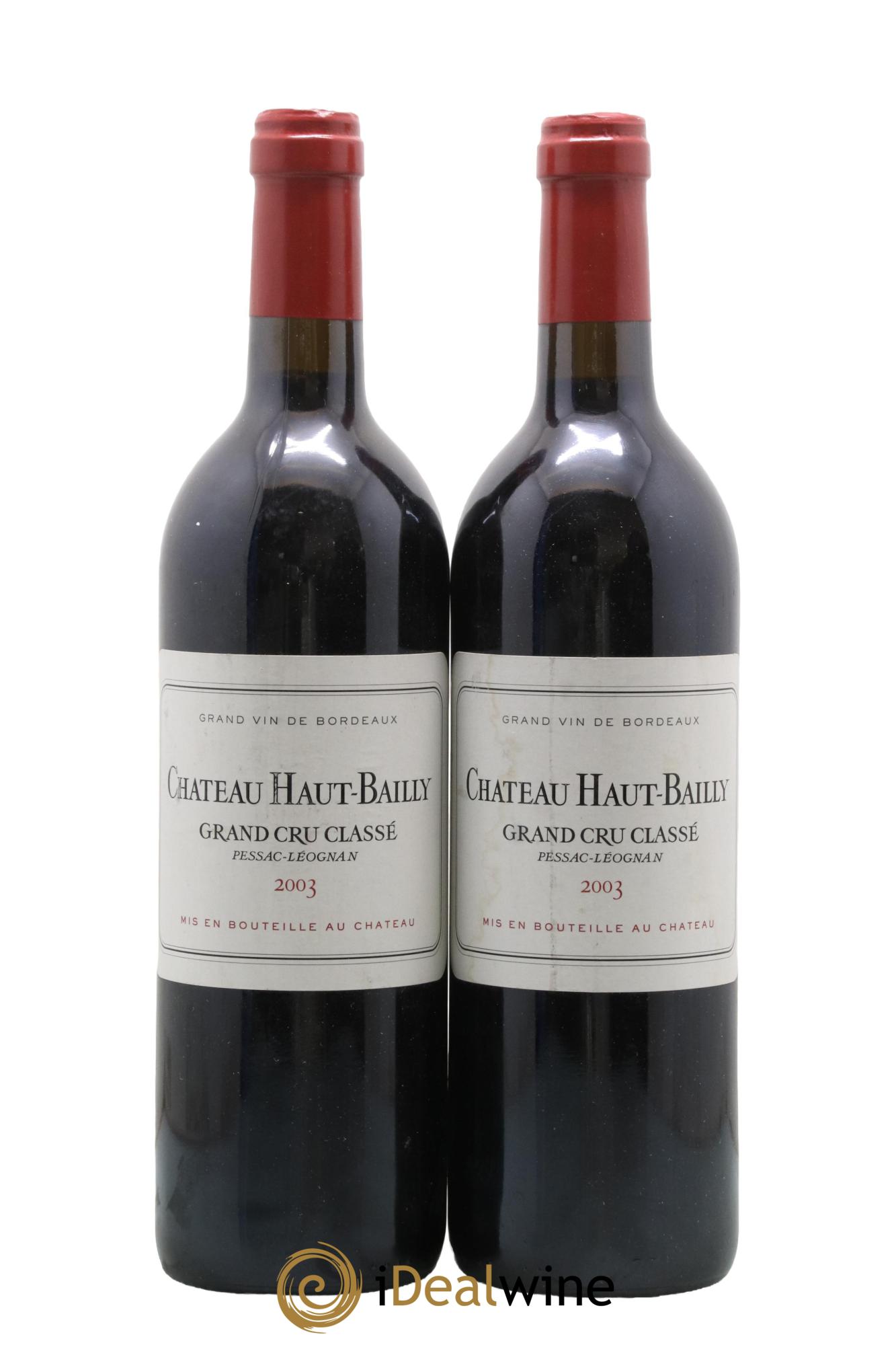 Château Haut-Bailly Cru Classé de Graves 2003 - Lot de 2 bouteilles - 0