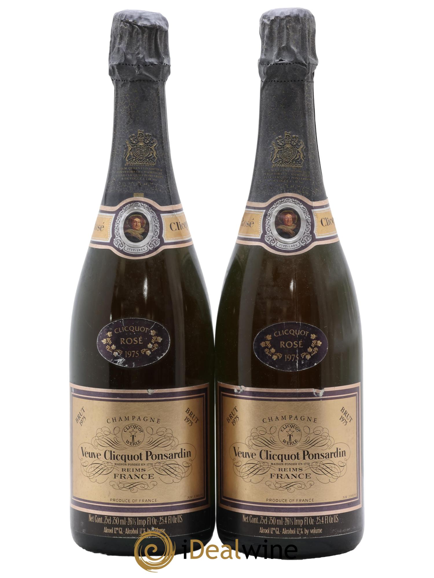 Rosé Brut Veuve Clicquot 1975 - Lot de 2 bouteilles - 0