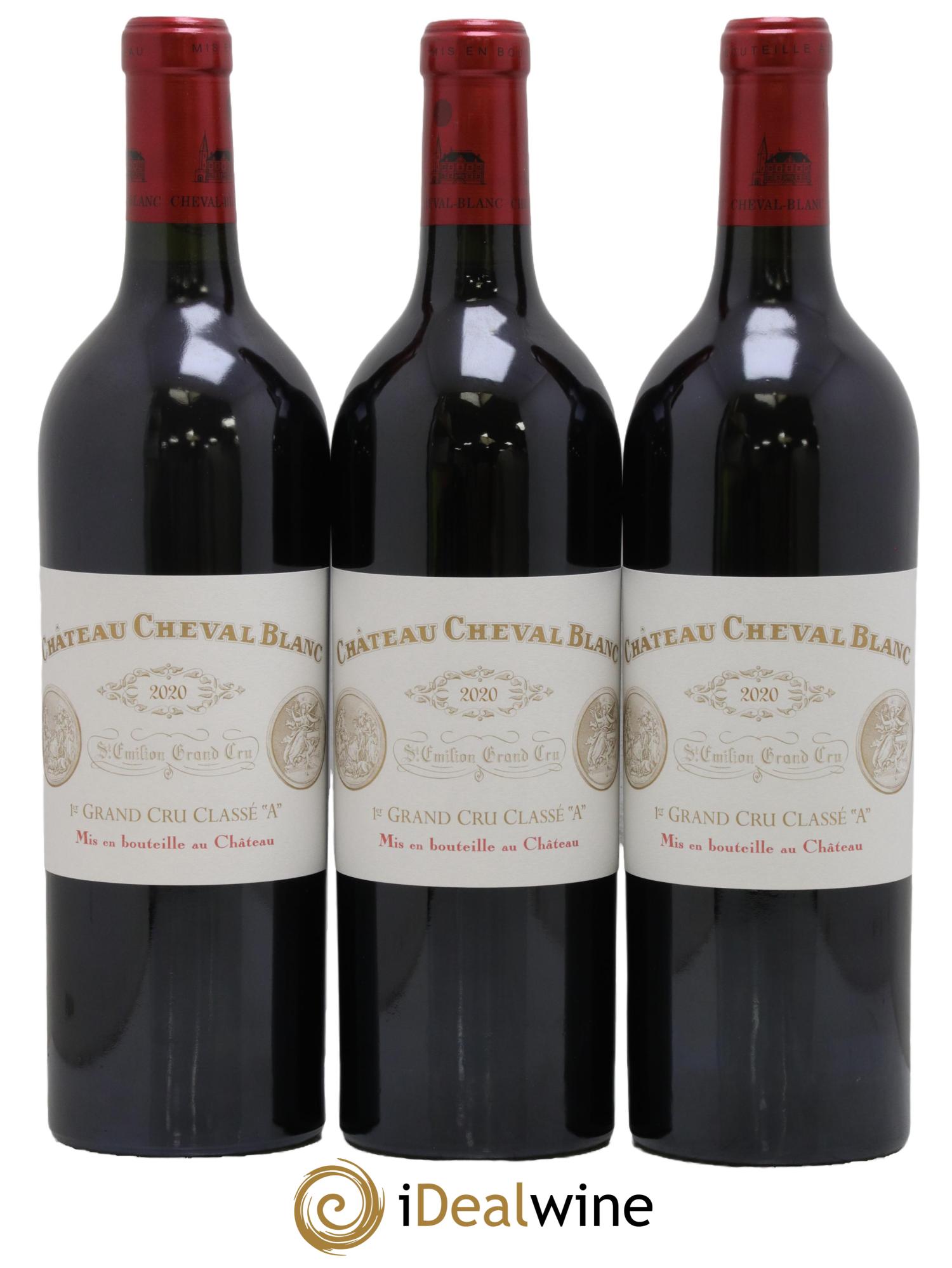 Château Cheval Blanc 1er Grand Cru Classé A 2020 - Lot de 3 bouteilles - 0