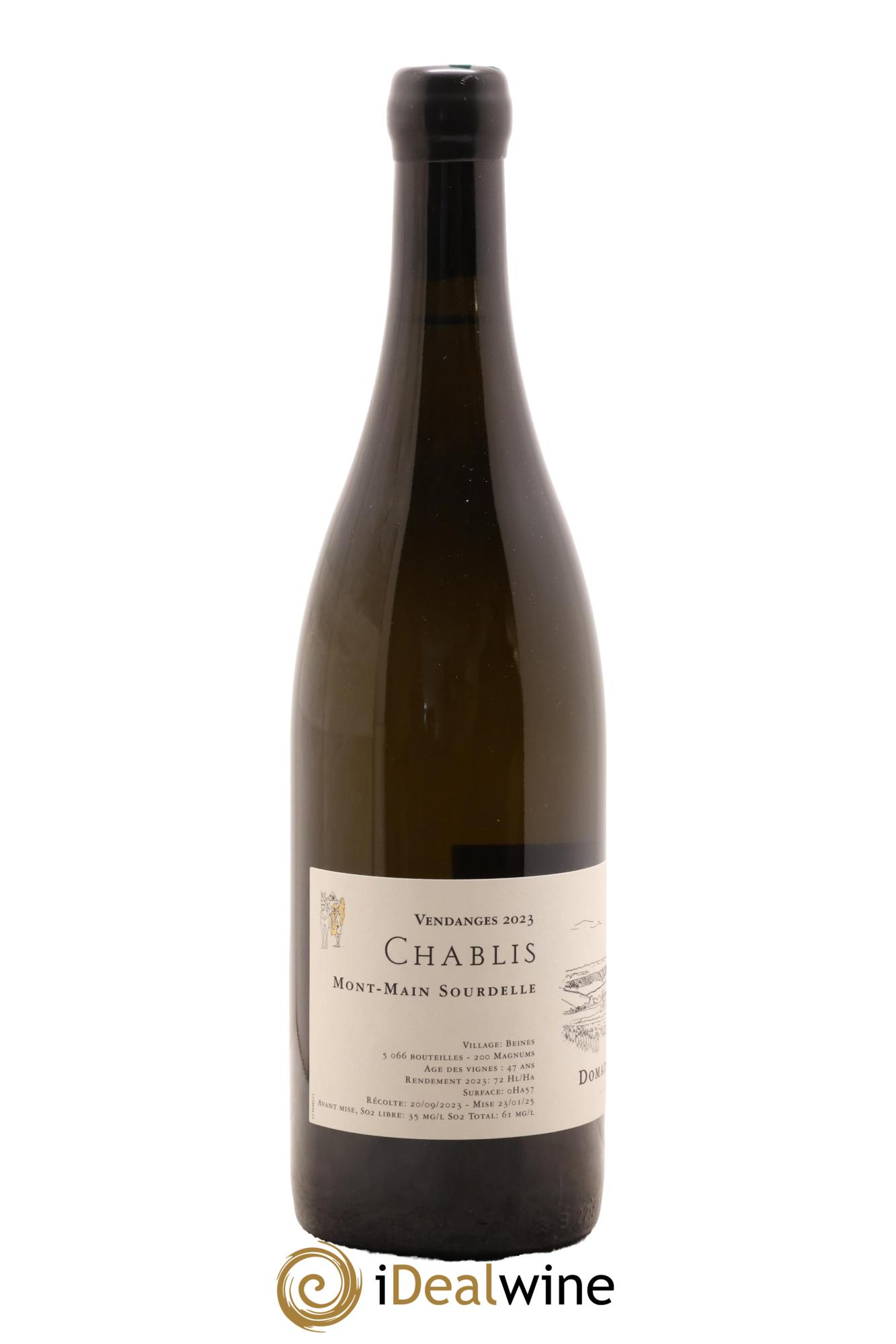 Chablis Mont Main Sourdelle Jean Dauvissat Père Et Fils 2023 - Lot de 1 bouteille - 1